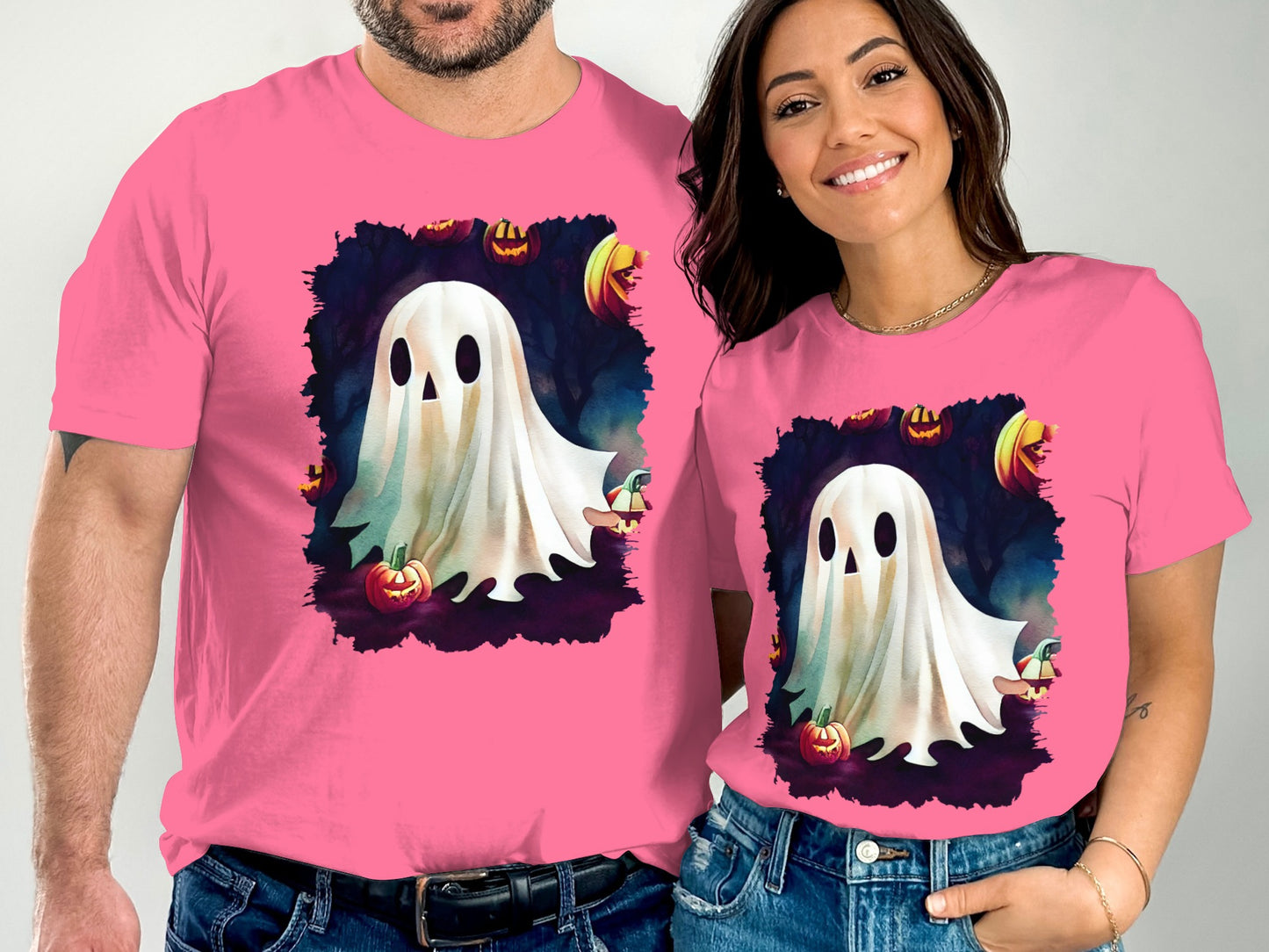 Pink Ghost Halloween Couples T-shirt product