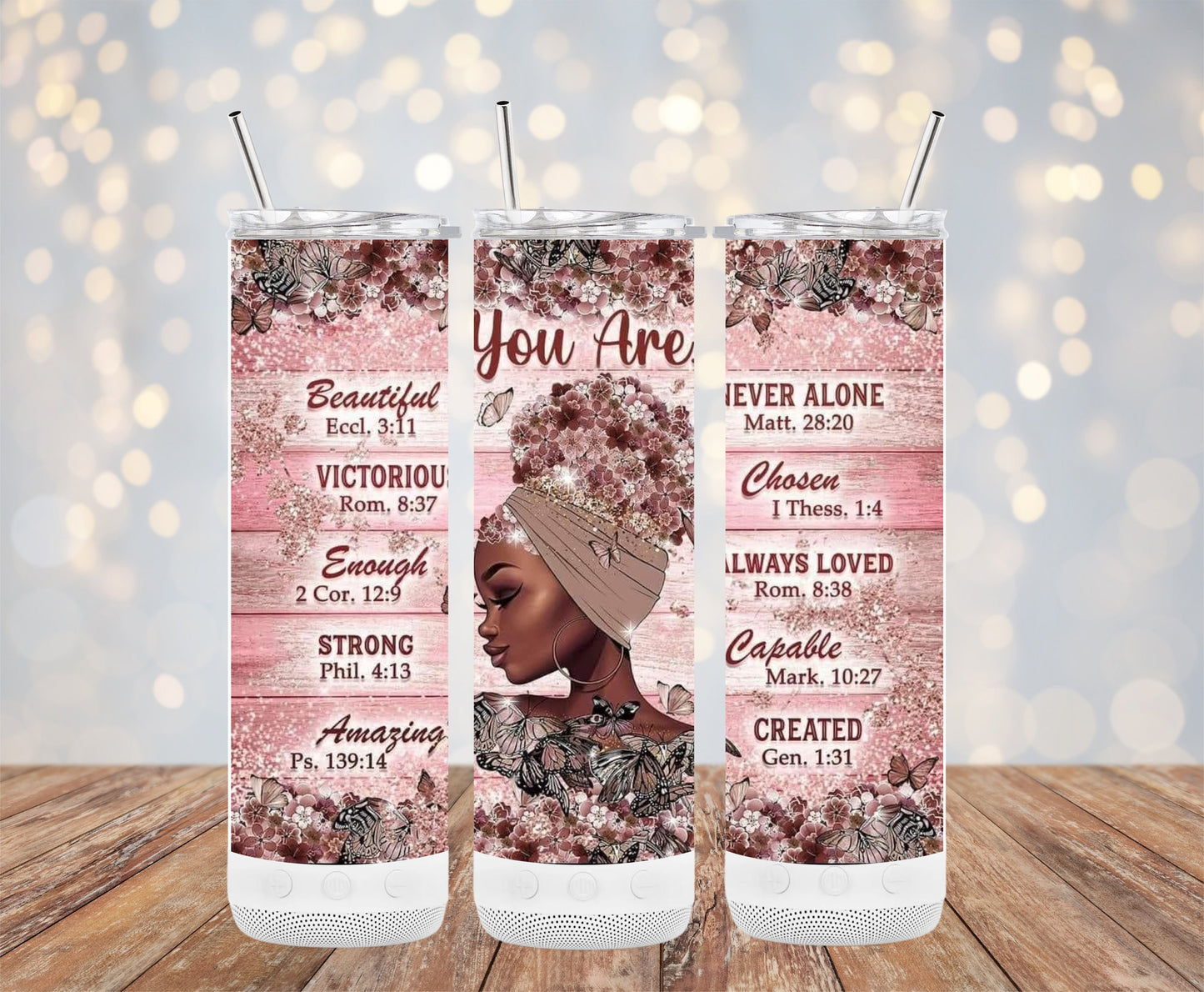 You Are Beautiful Enough Loved Christian Quote Tumbler