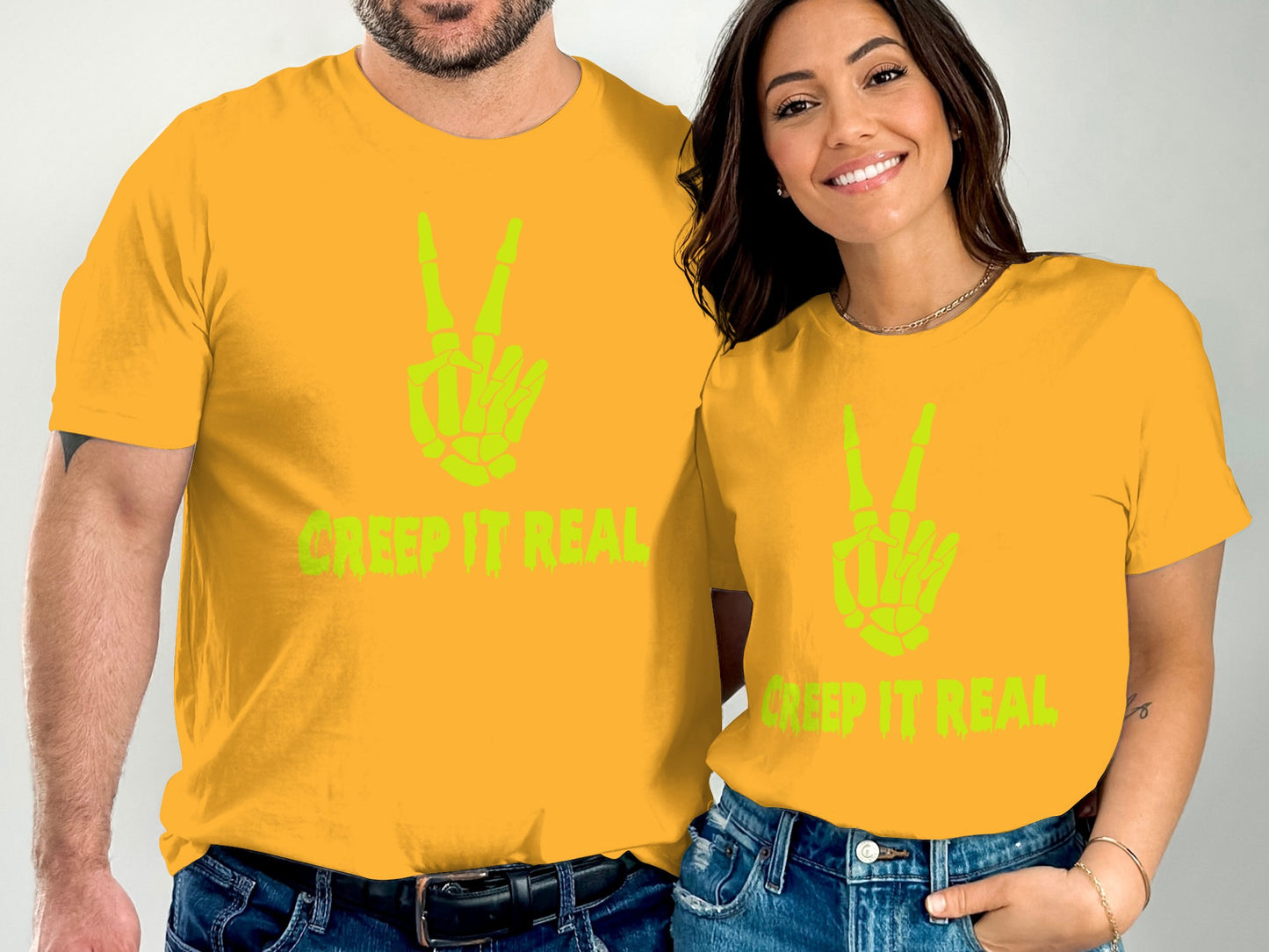 Creep It Real Double Skeleton Hand Men's Women's Shirt