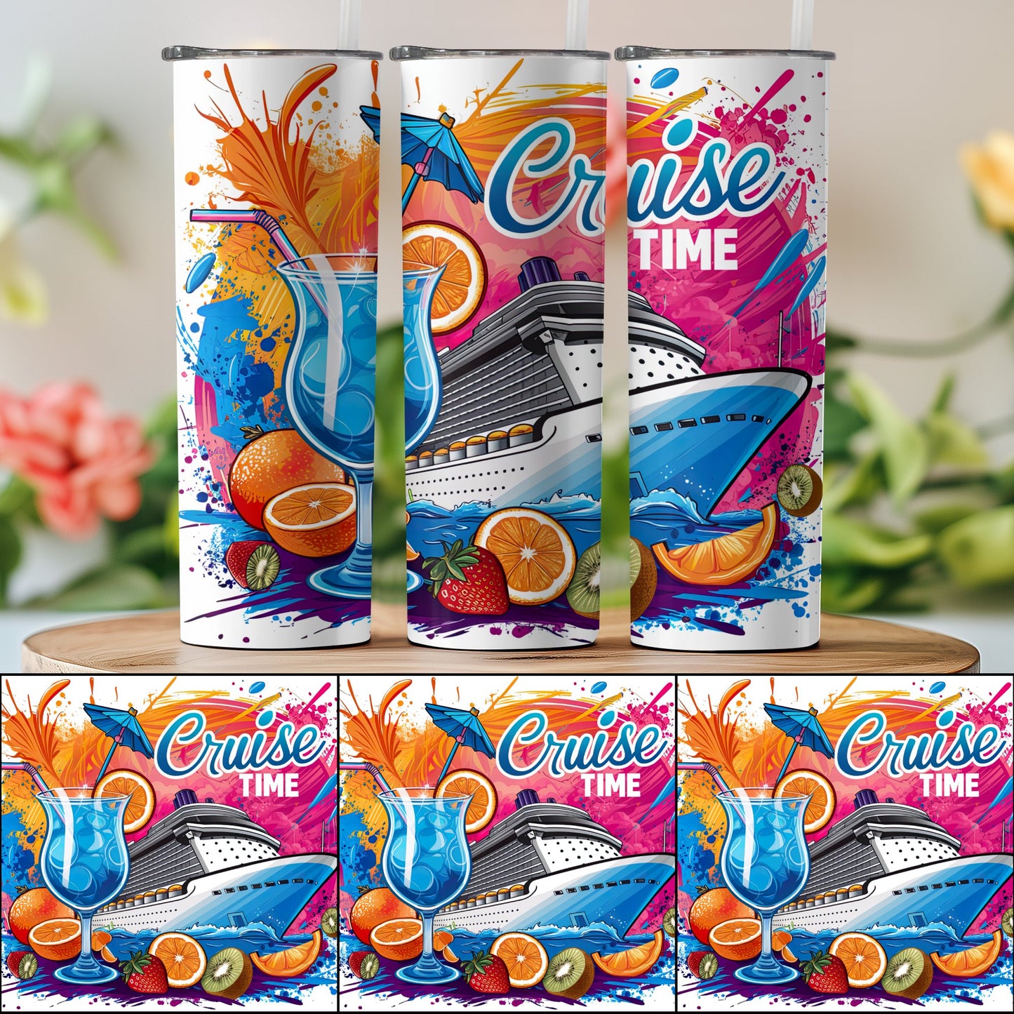Cruise Time Vibrant Vacation Travel Tumbler product
