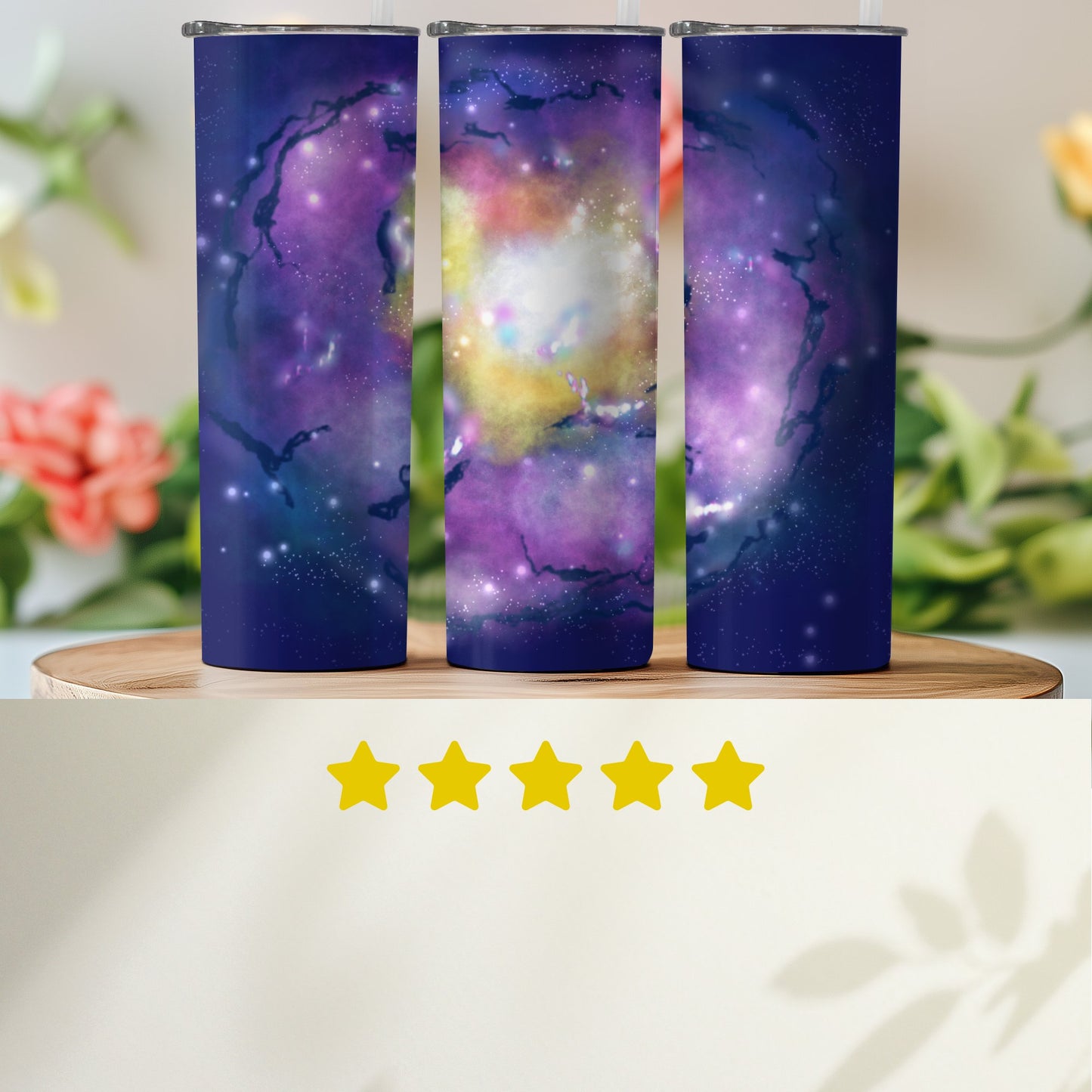 Galaxy Stars Purple and Blue Tumbler product
