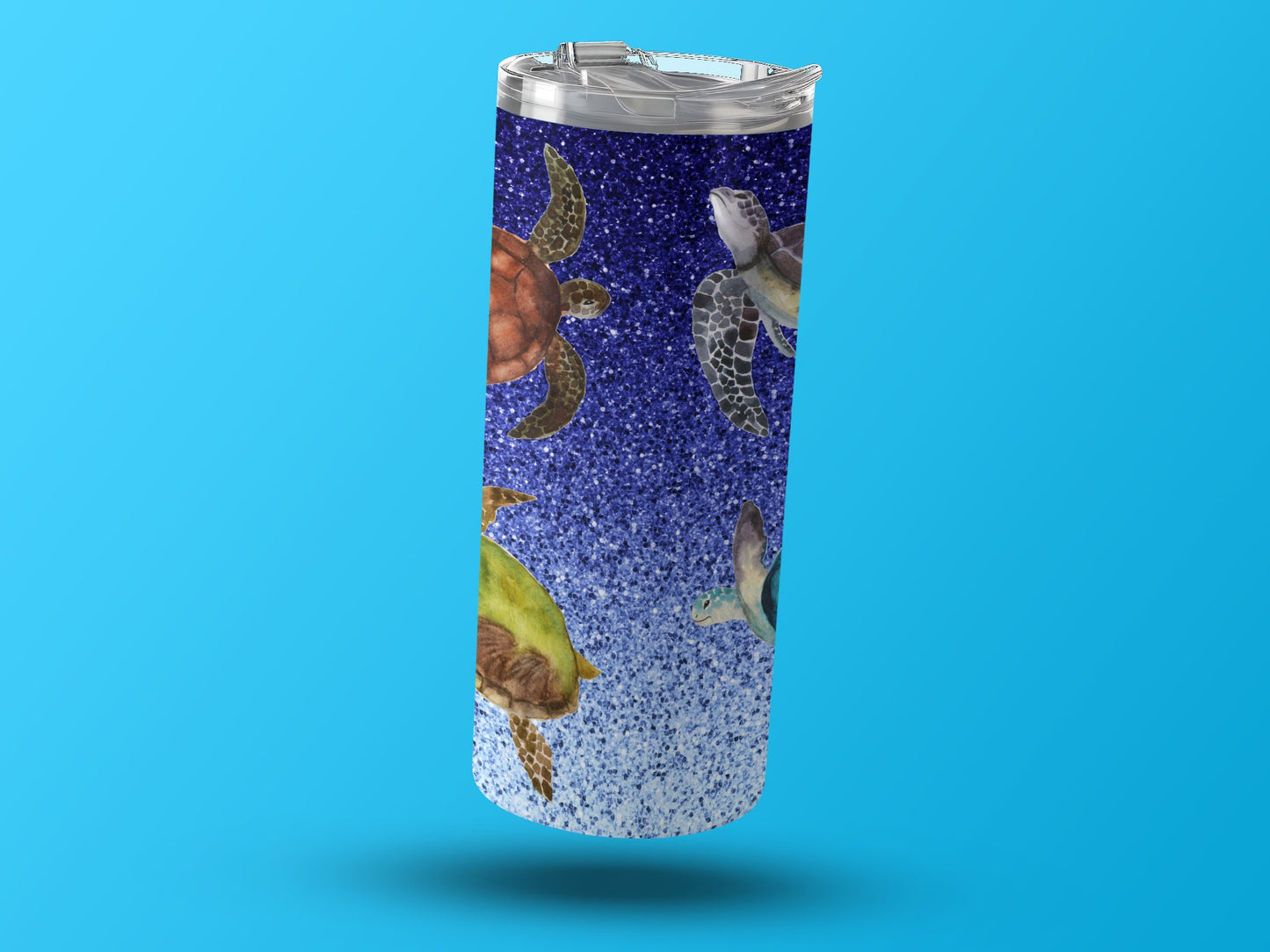 Sea Turtles Gradient Blue Design Tumbler product