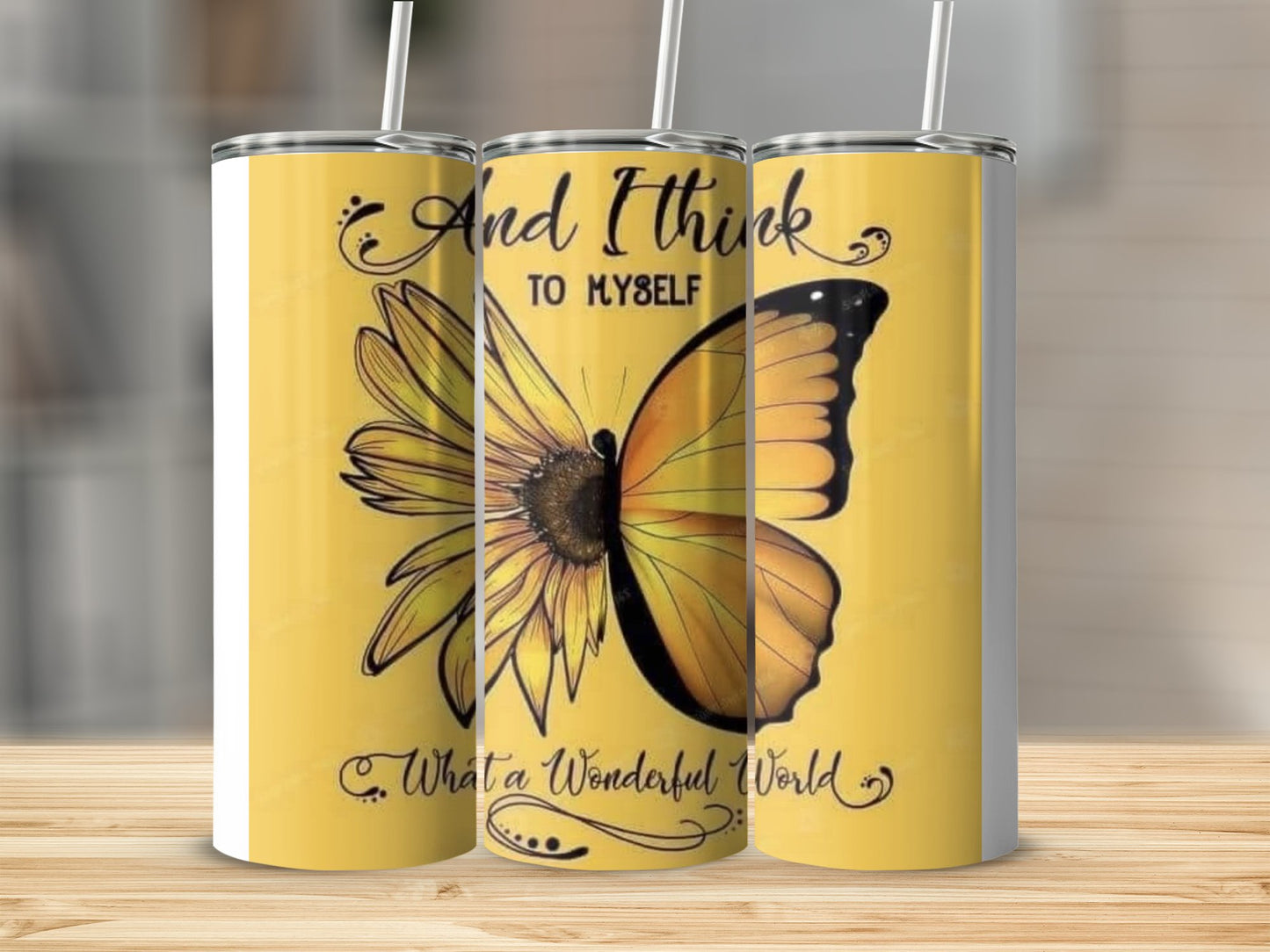 And I Think to Myself Wonderful World Tumbler product