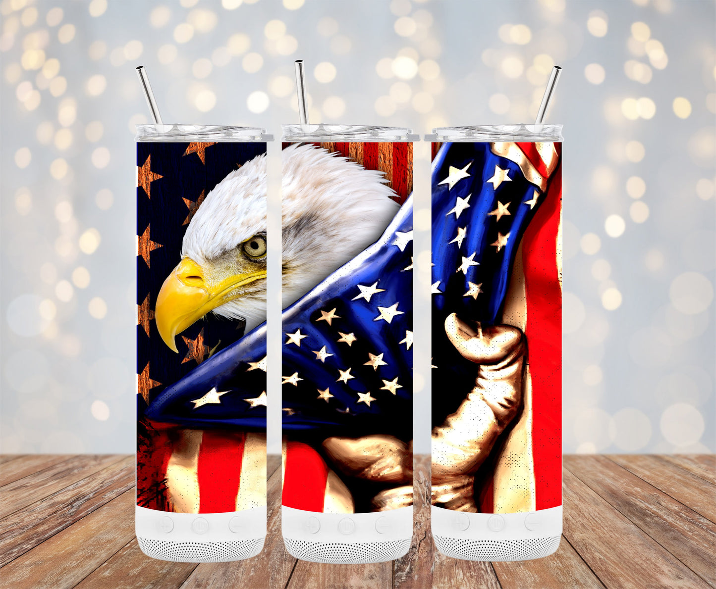 Patriotic Eagle American Flag Graphics Tumbler product