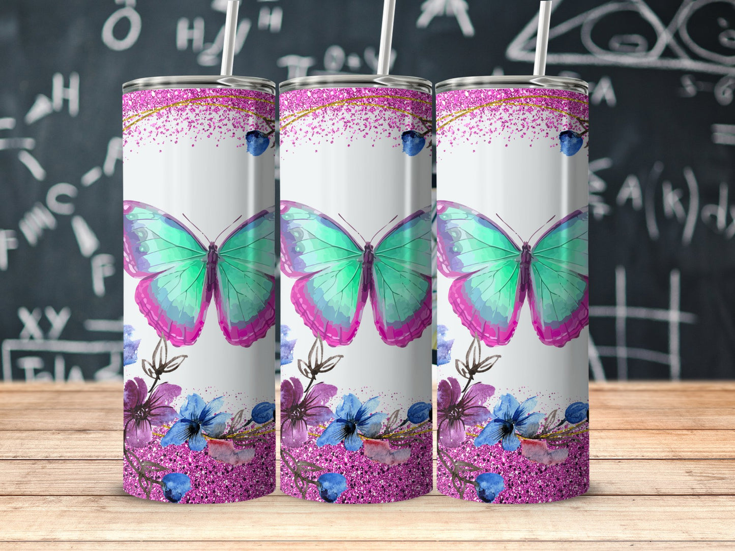 Colorful Butterfly Design Insulated Tumbler product