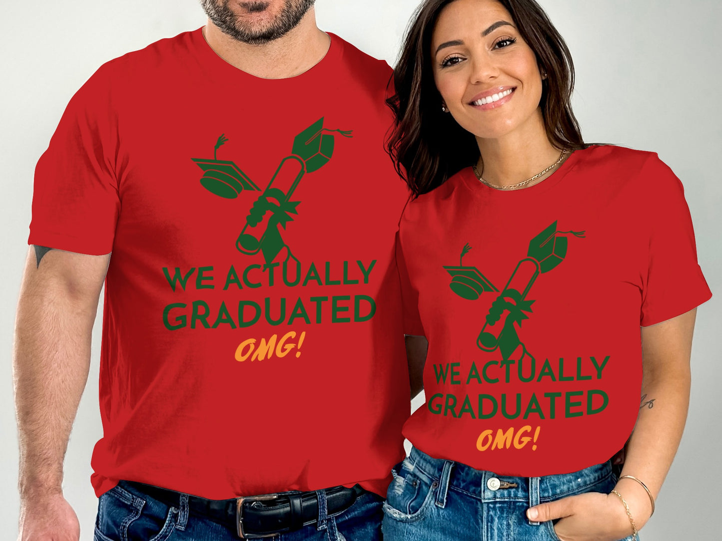 We Actually Graduated OMG Graphic Men and Women T-shirt product