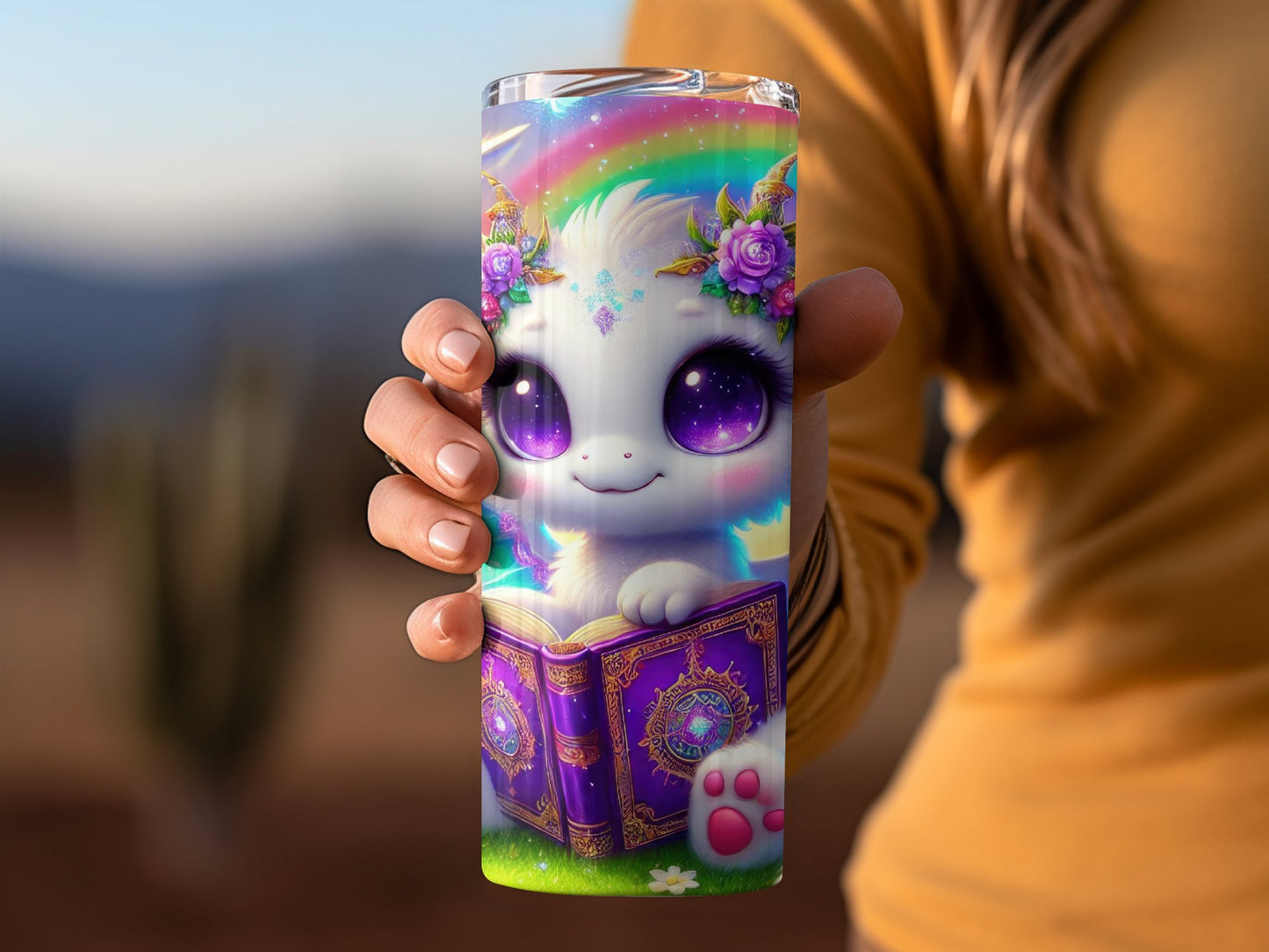 Cute Magical Cat with Book Illustration product