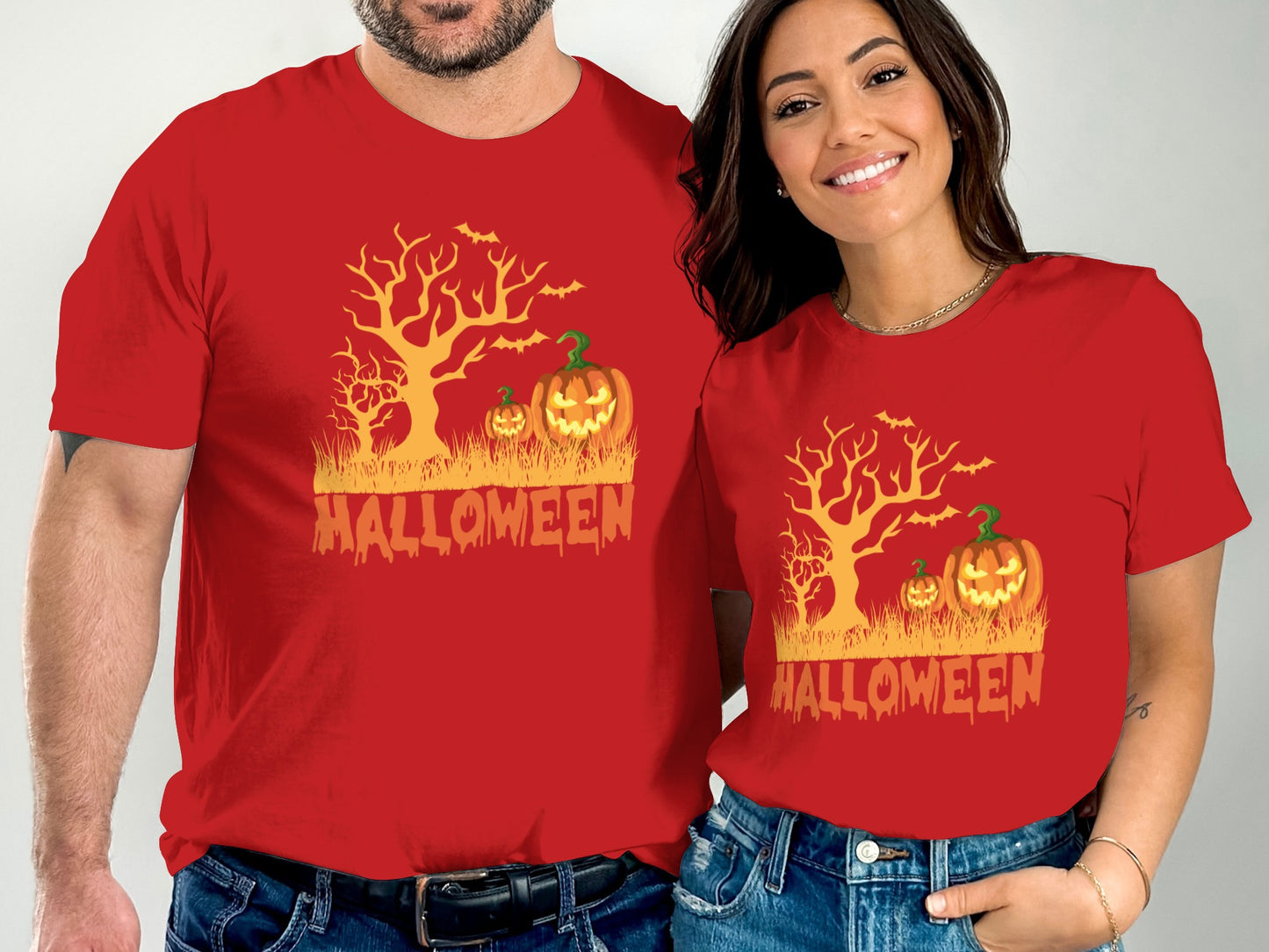 Festive Halloween Pumpkin Tree Design T-shirt product