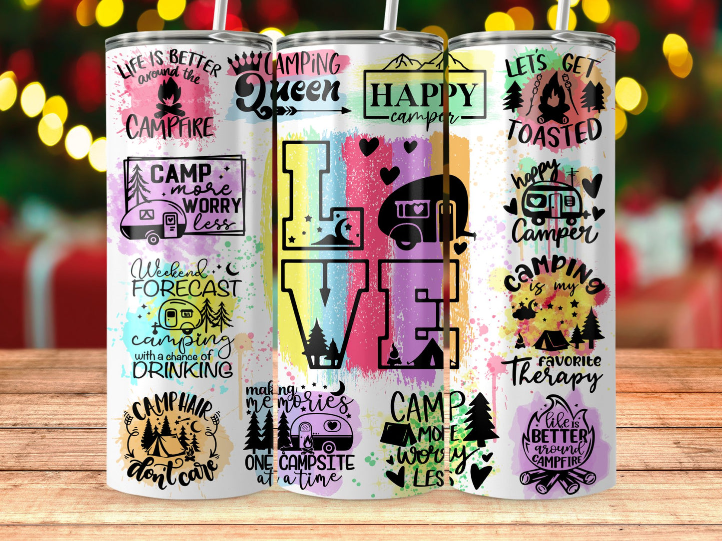Colorful Holiday Themed Camping and Outdoor Tumblers product type