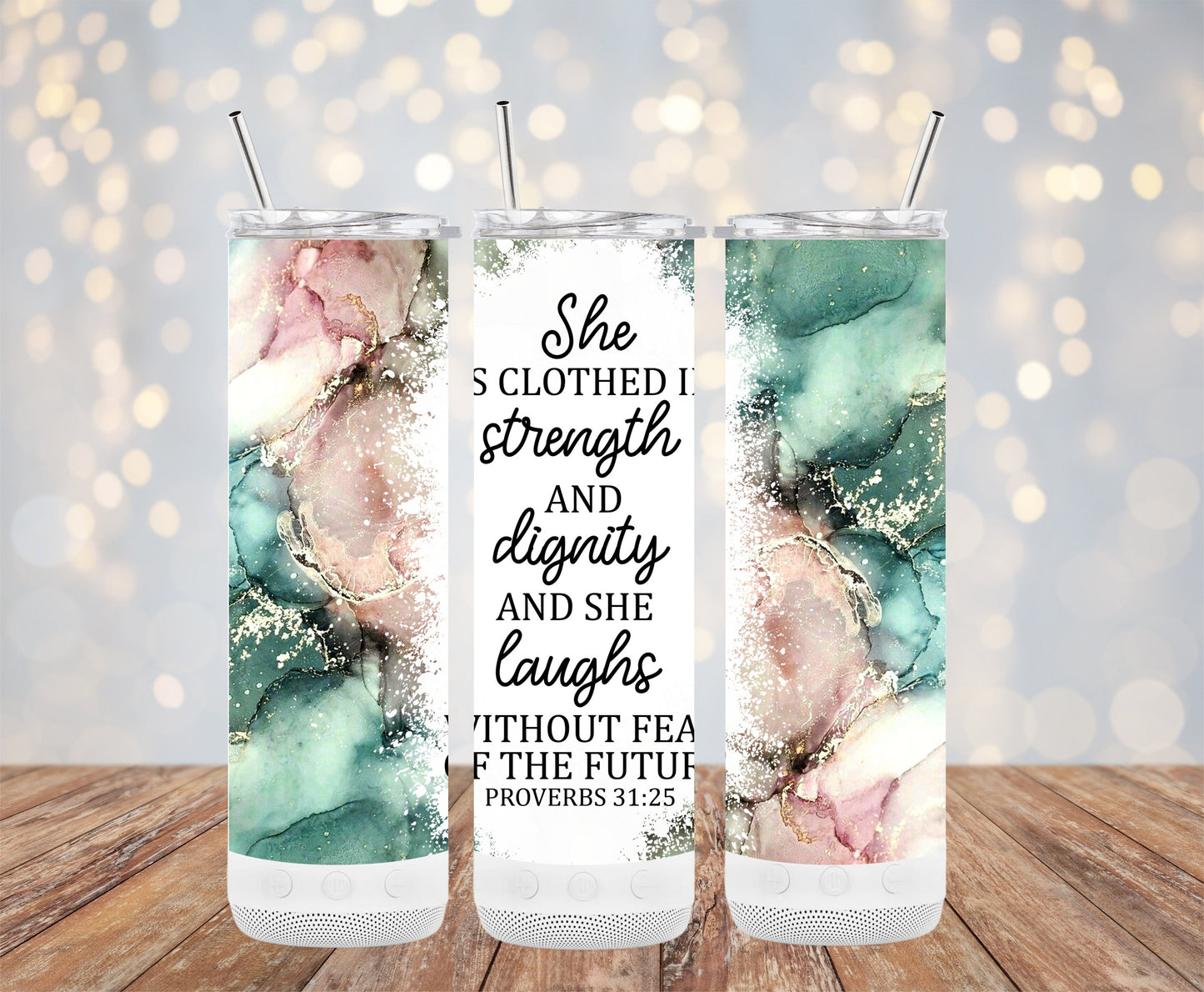 Inspirational Proverbs 31 25 Quote Tumbler product type