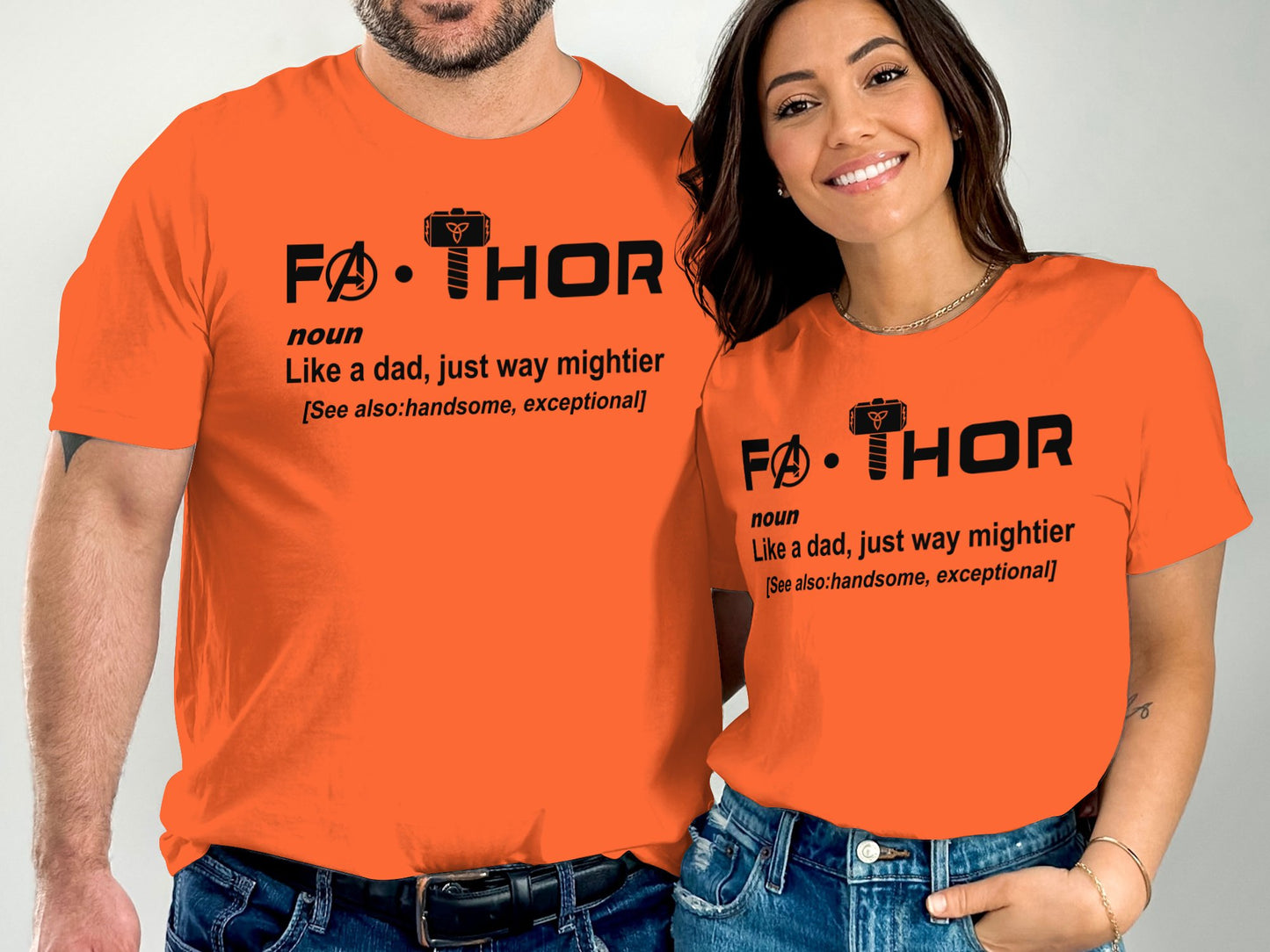 Orange Fathor Like A Dad Just Way Mightier T-shirt product