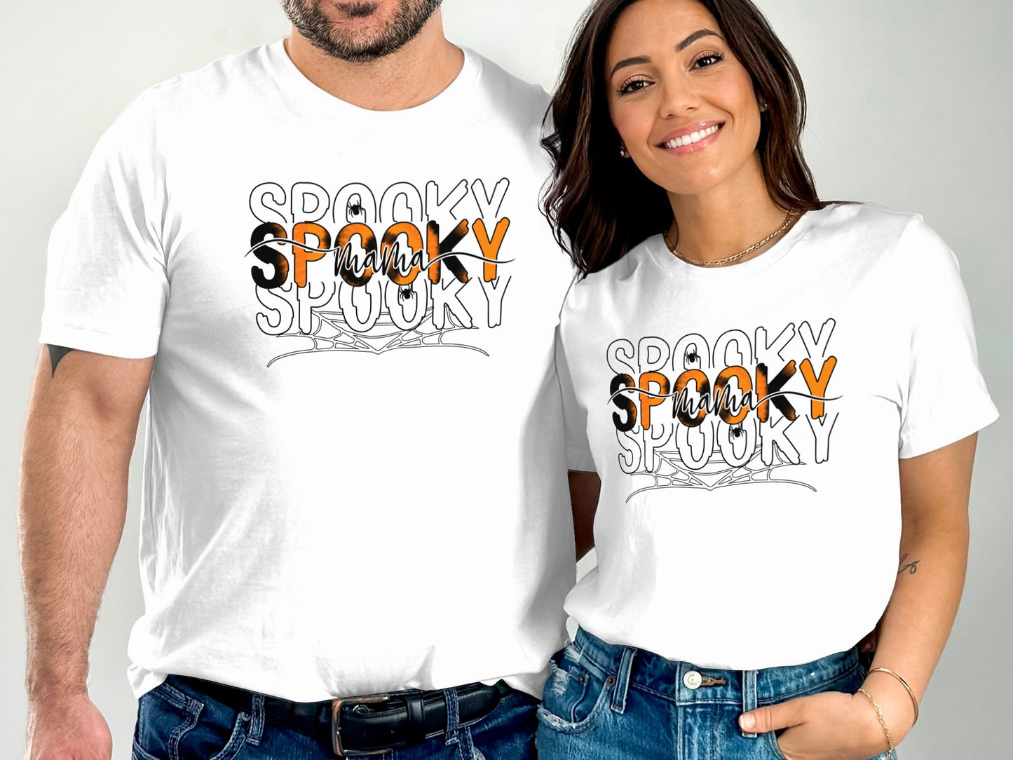 Spooky Mama Halloween Matching Couple T-Shirt product type