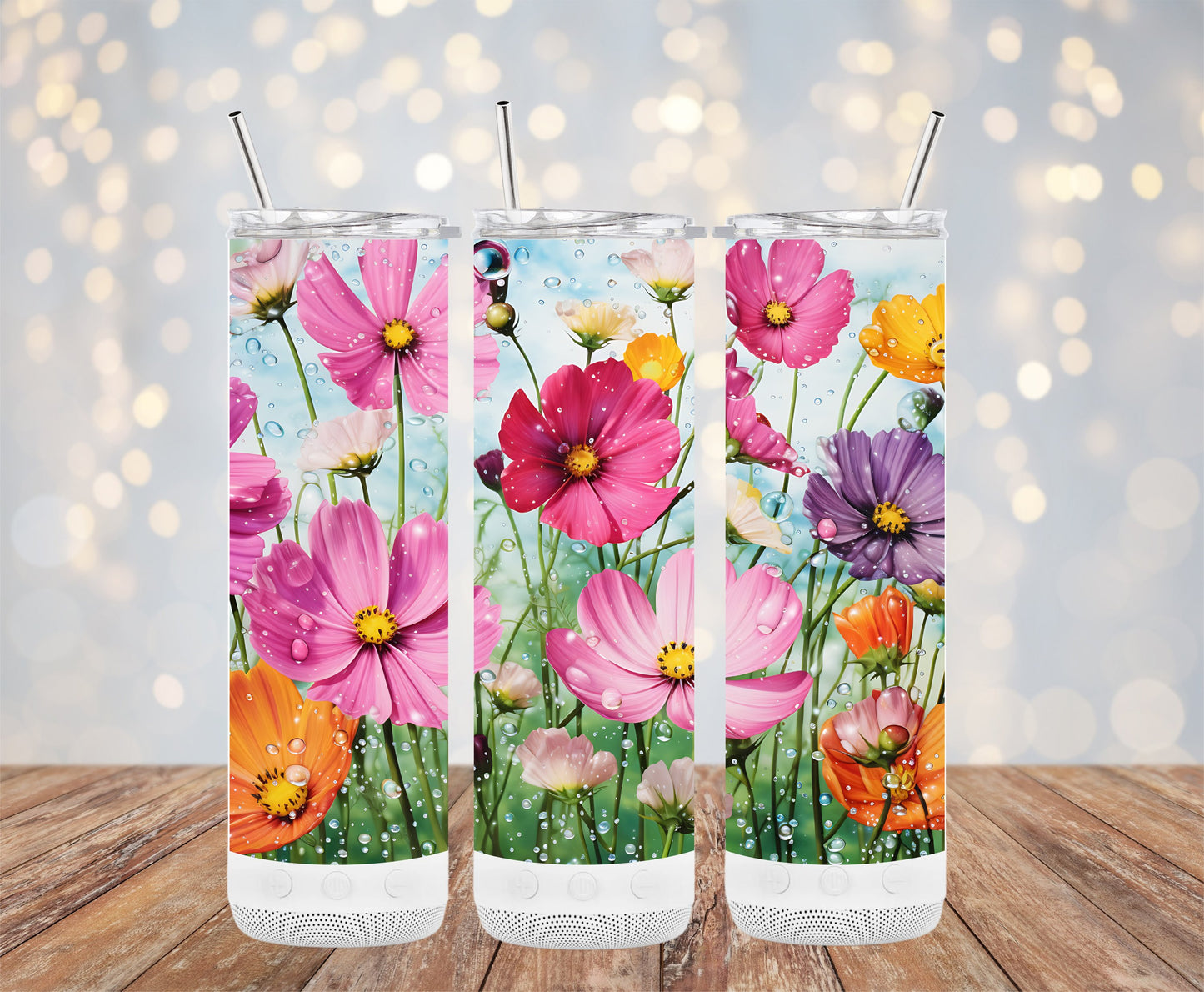 Vibrant Floral Tumblers Perfect Gift Idea Product Type