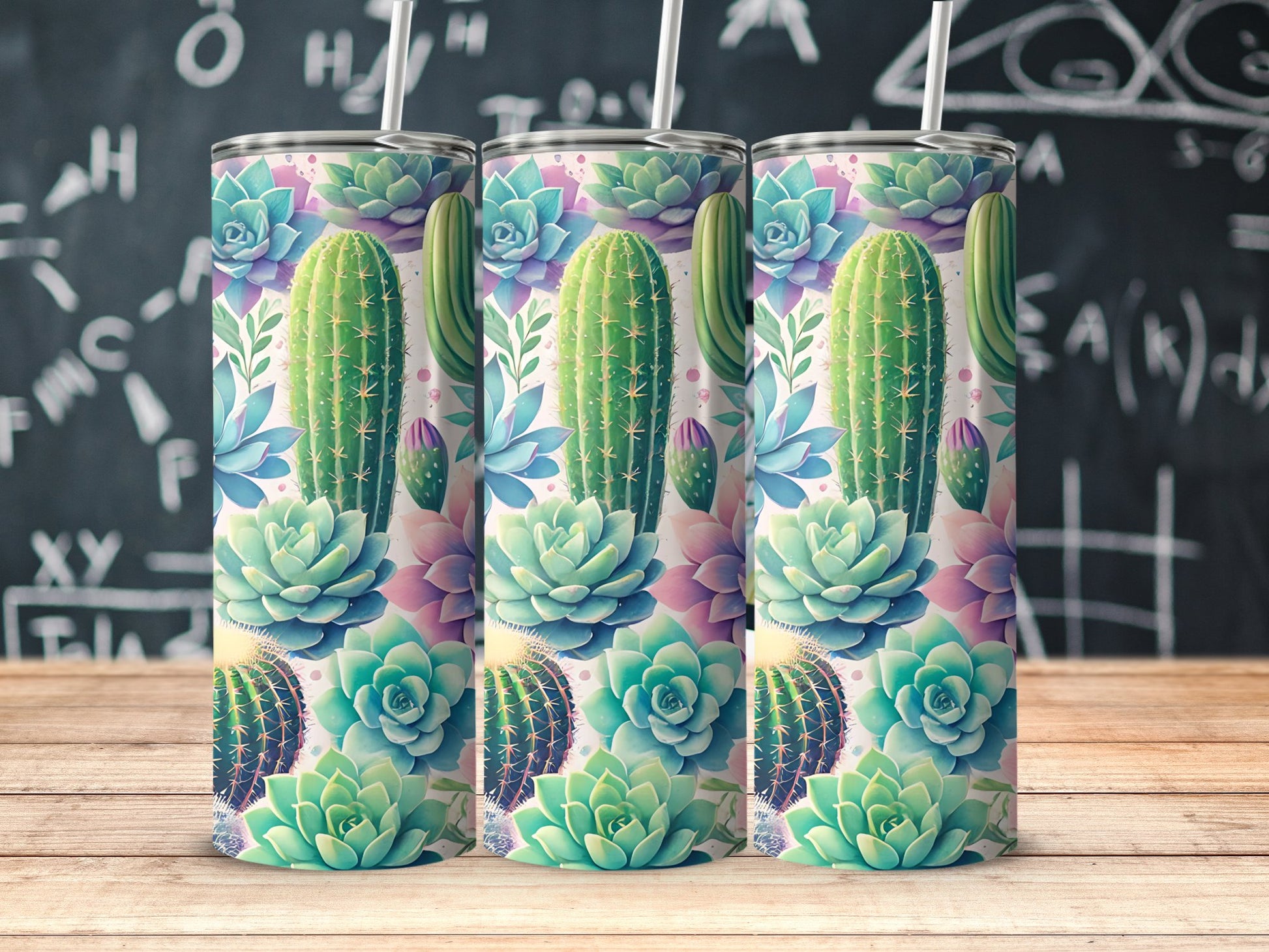 Cactus and Succulent Print Slim Tumbler product