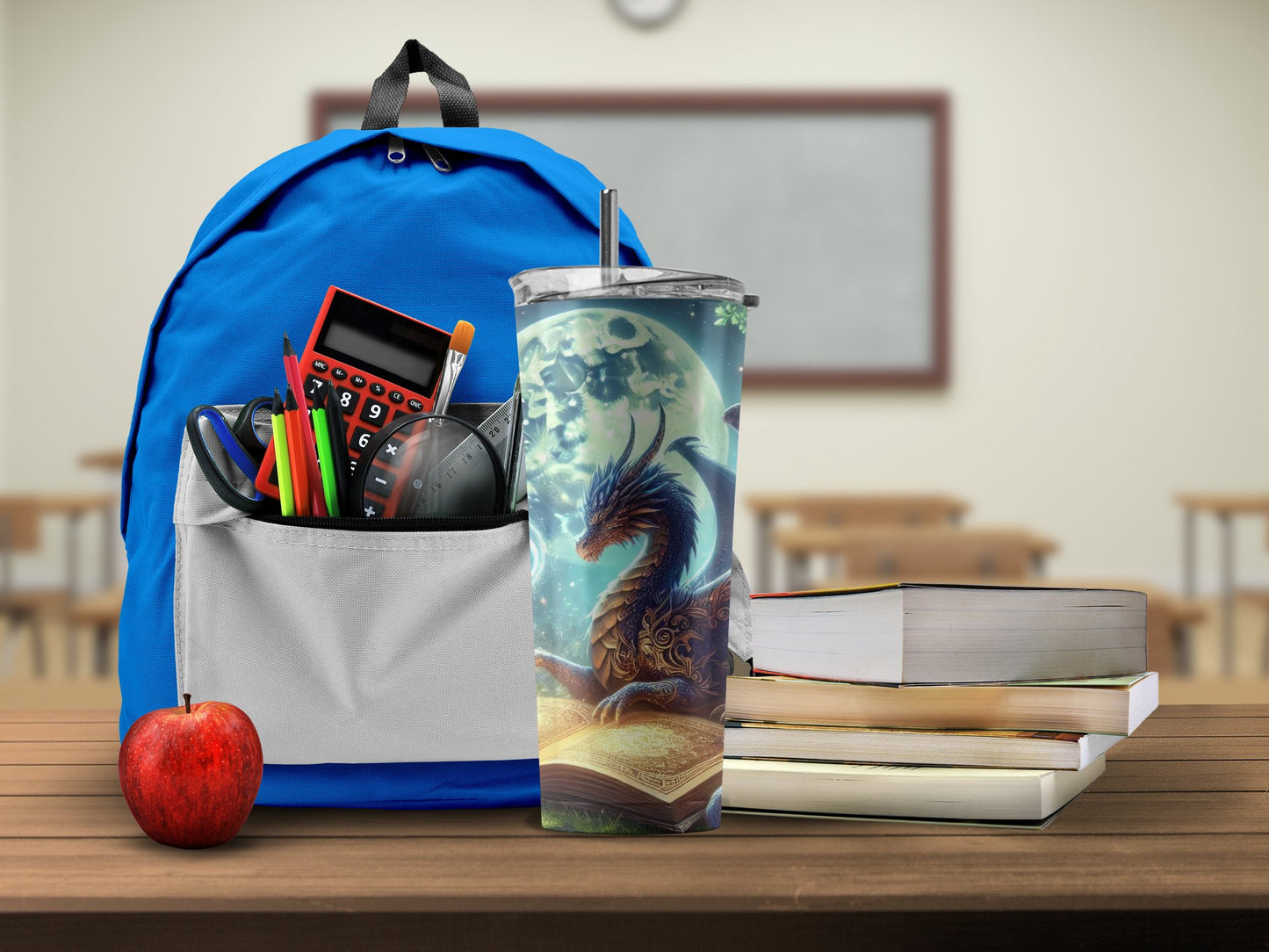 Fantasy Dragon Print Tumbler for School or Office product
