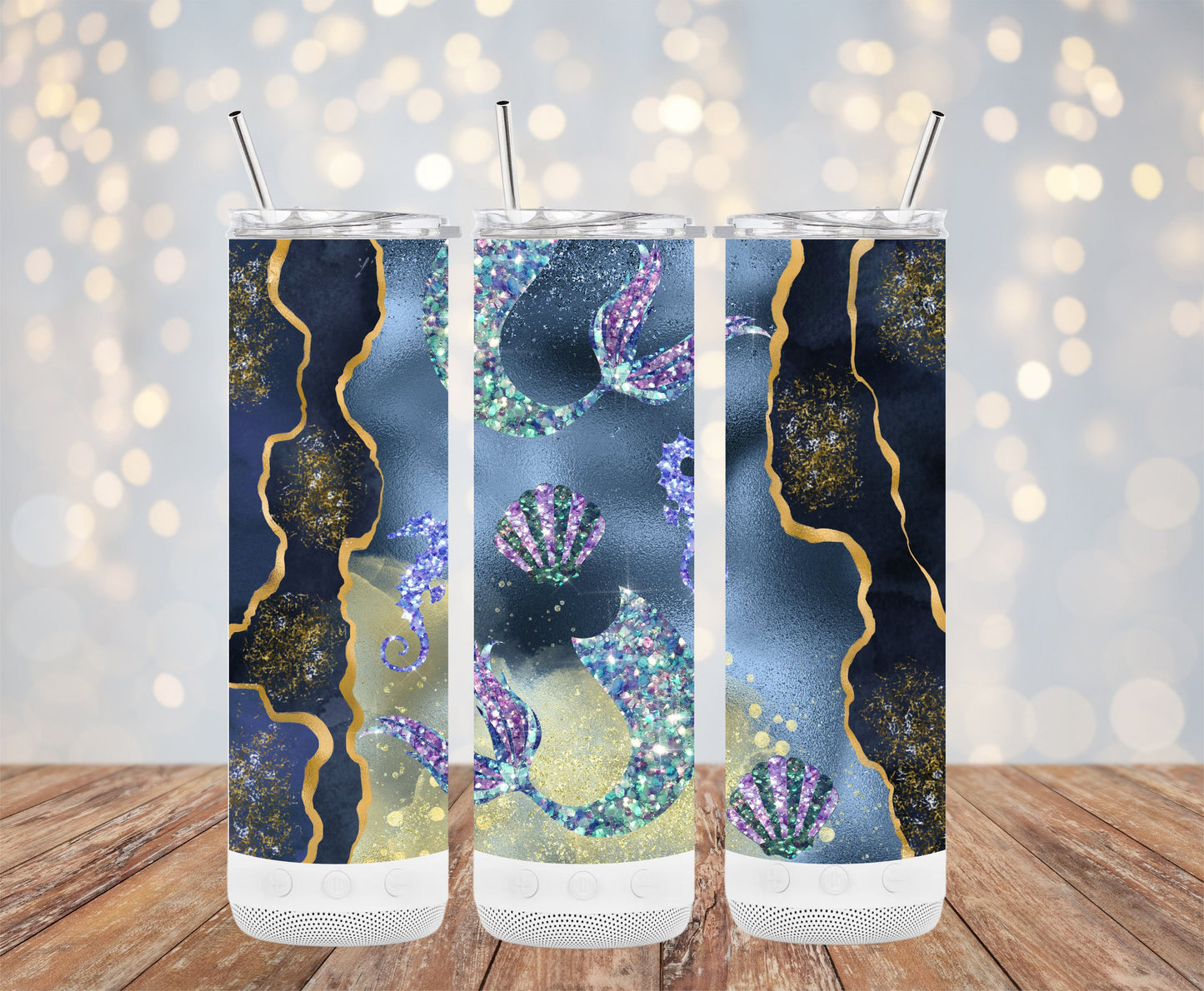 Glittery Marine Theme Double-Walled Tumblers product type