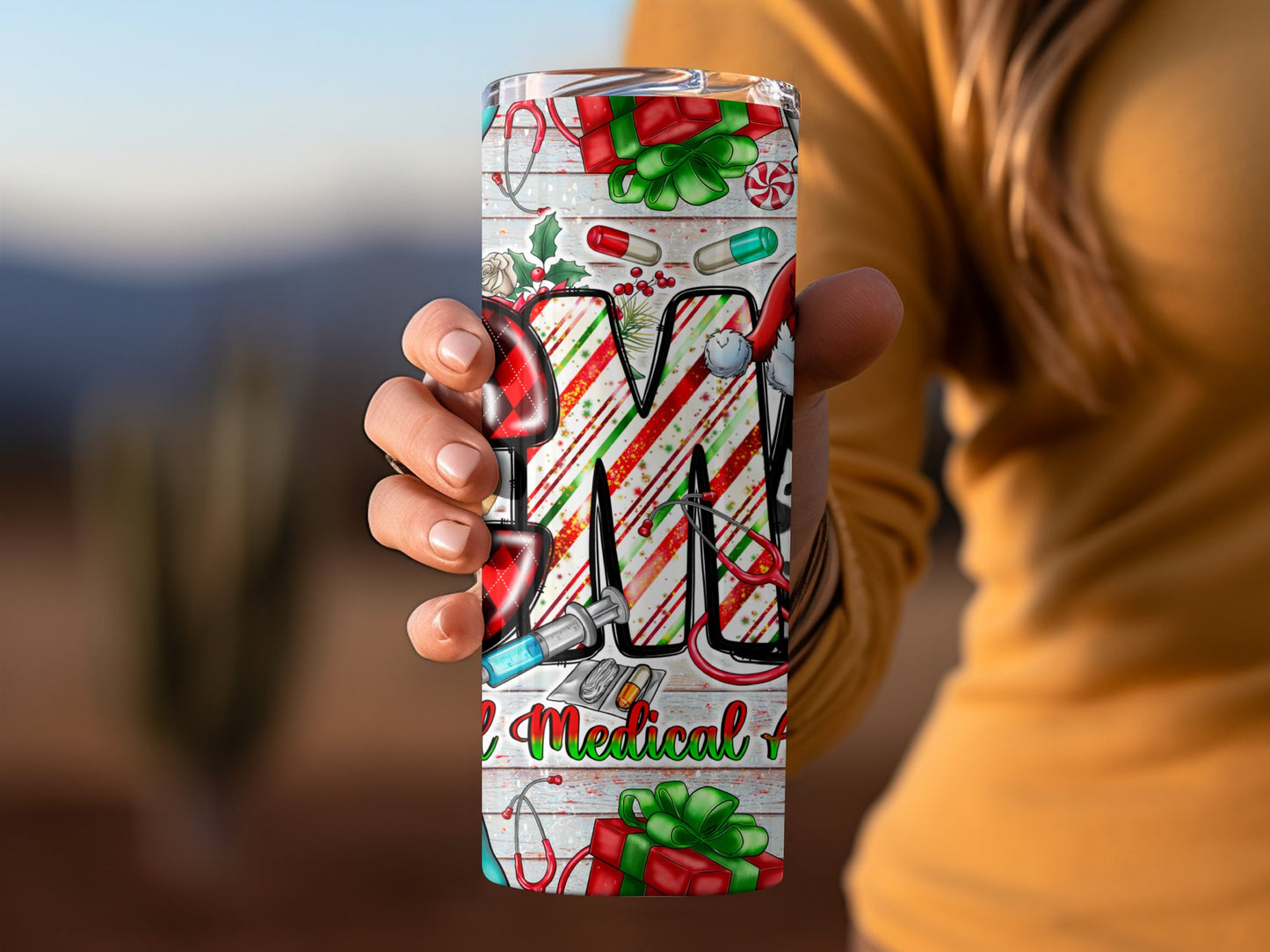 Personalized Christmas Nurse Tumbler Gift product