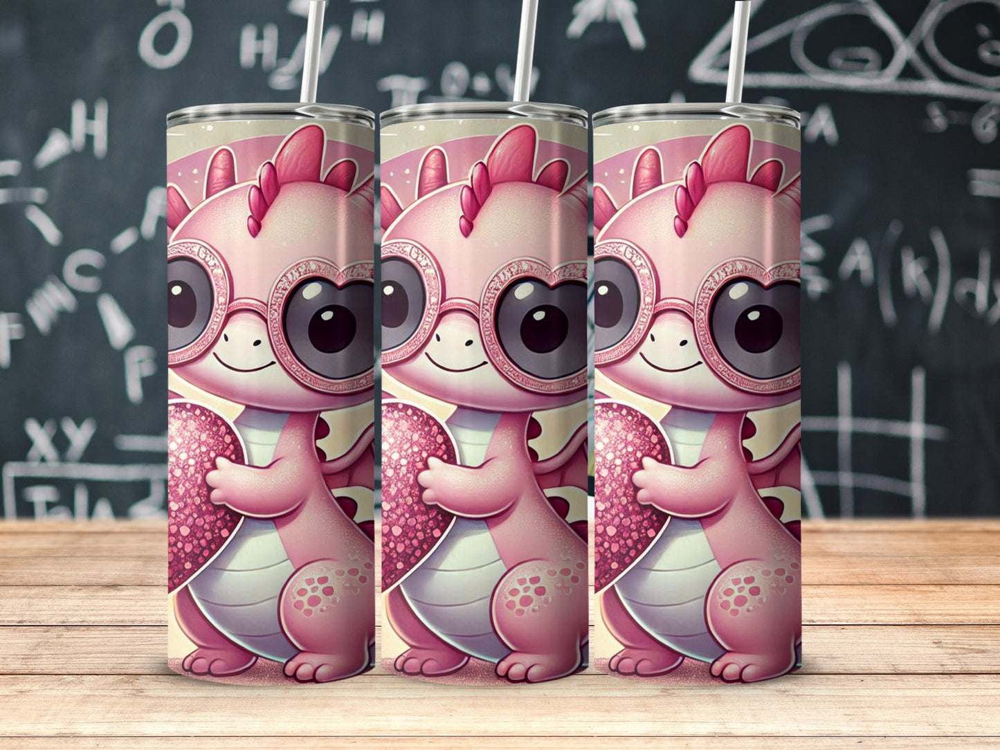 Cute Dragon Tumbler with Glasses Design product