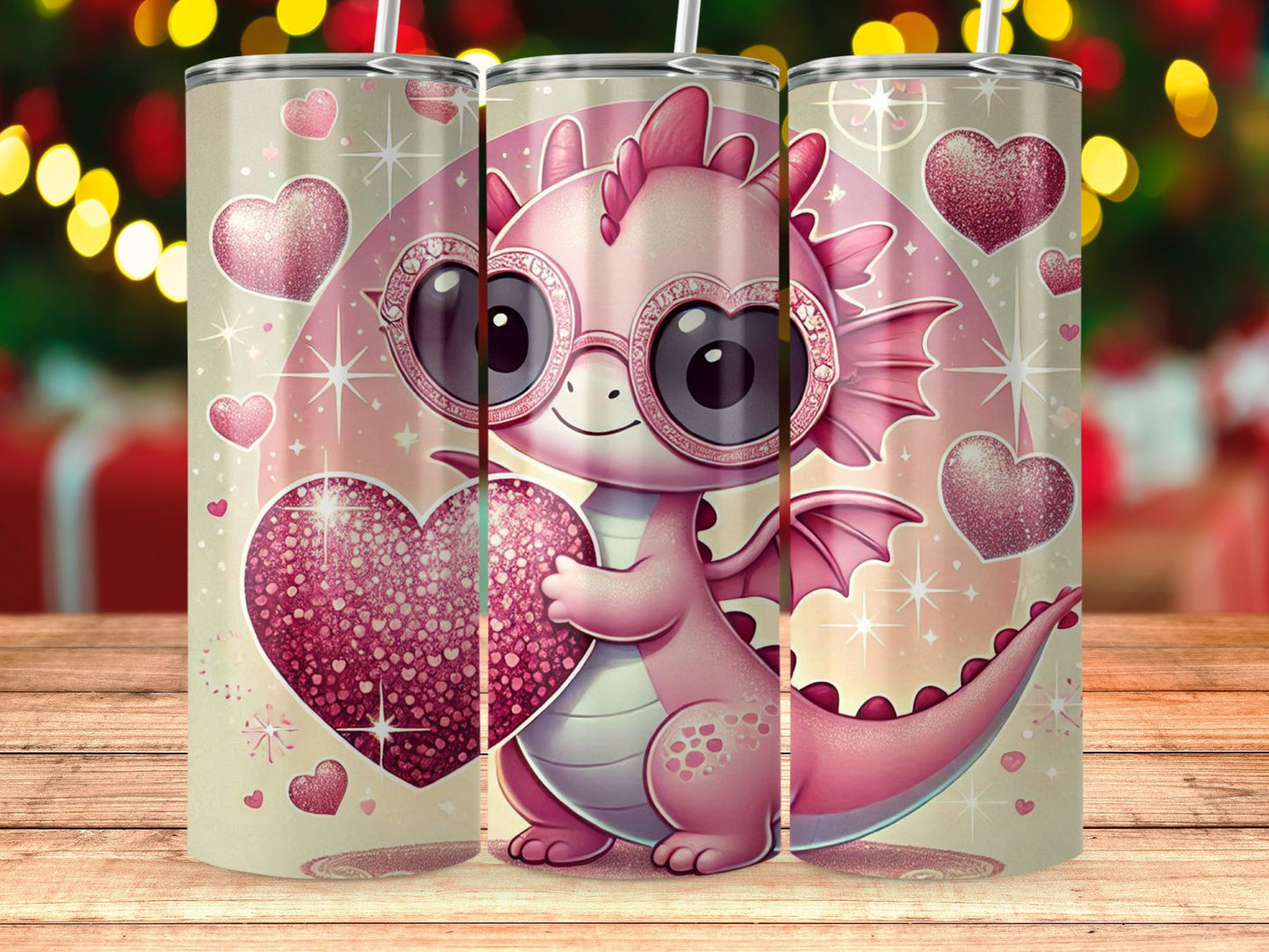 Cute Dragon With Heart and Glasses Design product type
