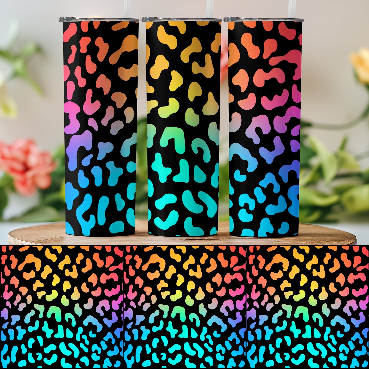 Vibrant Leopard Print Tumbler Stylish Drinkware product type