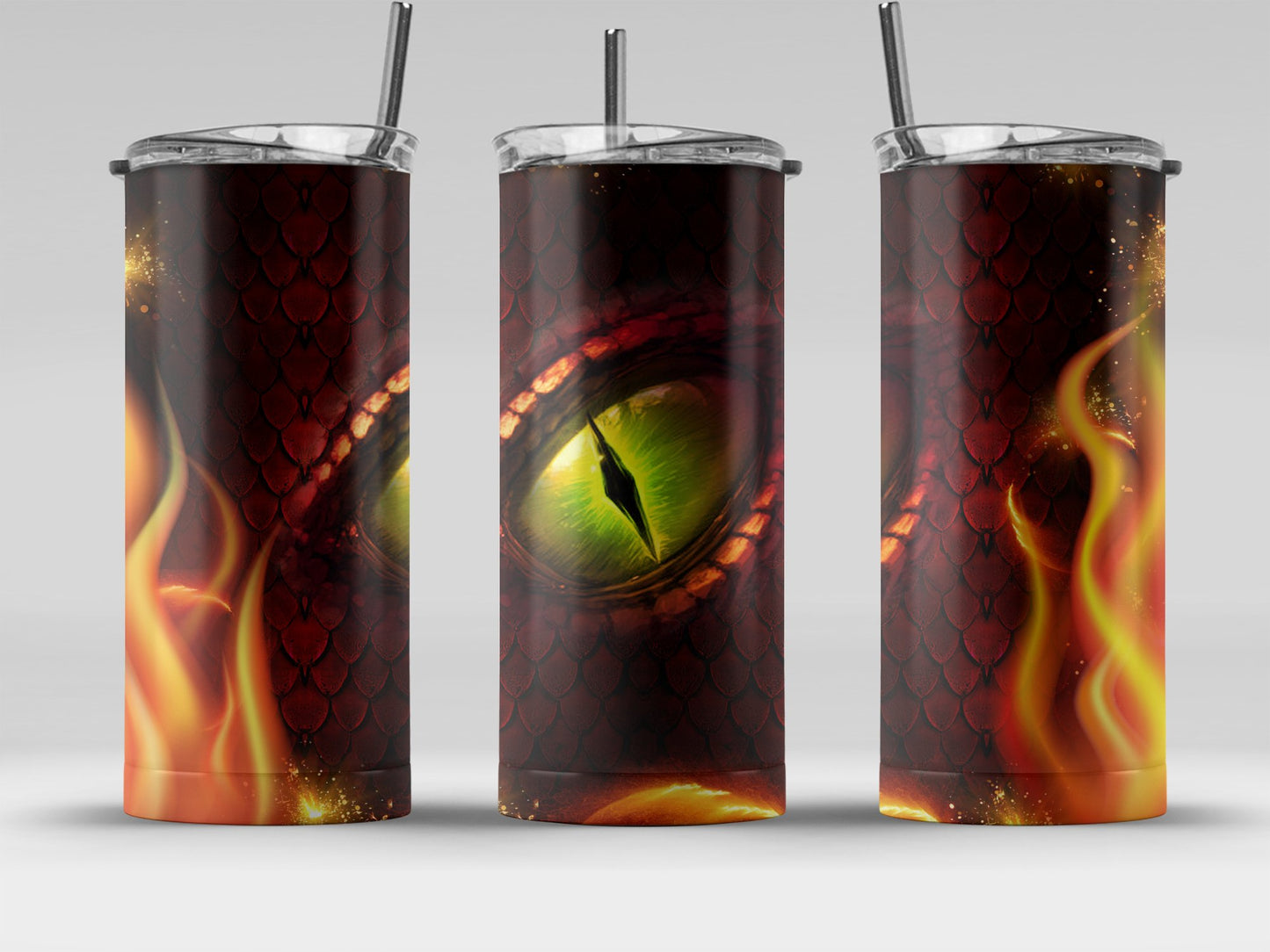 Fiery Dragon Eye Tumbler Insulated Steel Beverage product
