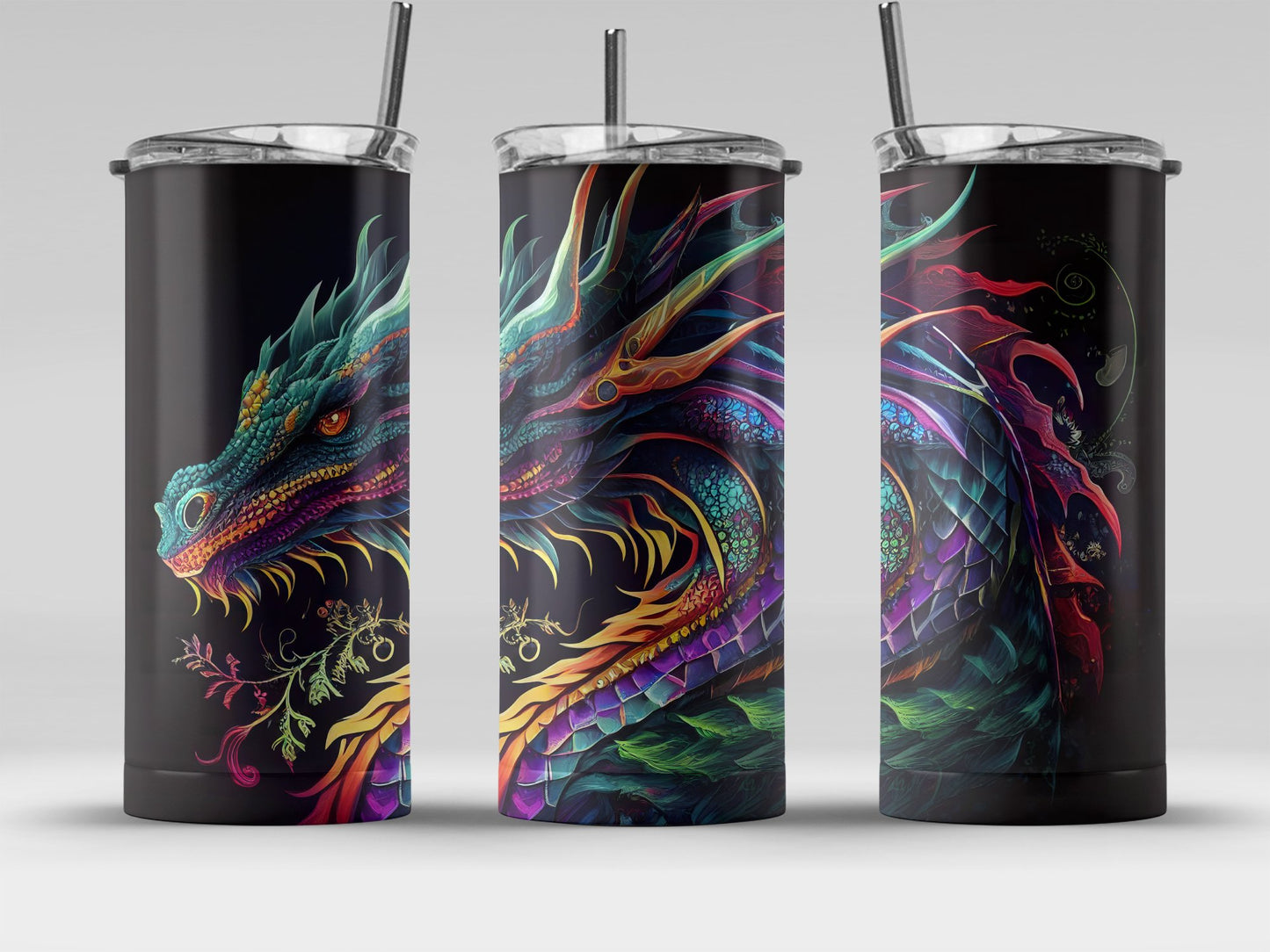 Vibrant Dragon Art on Stainless Steel Tumbler product type