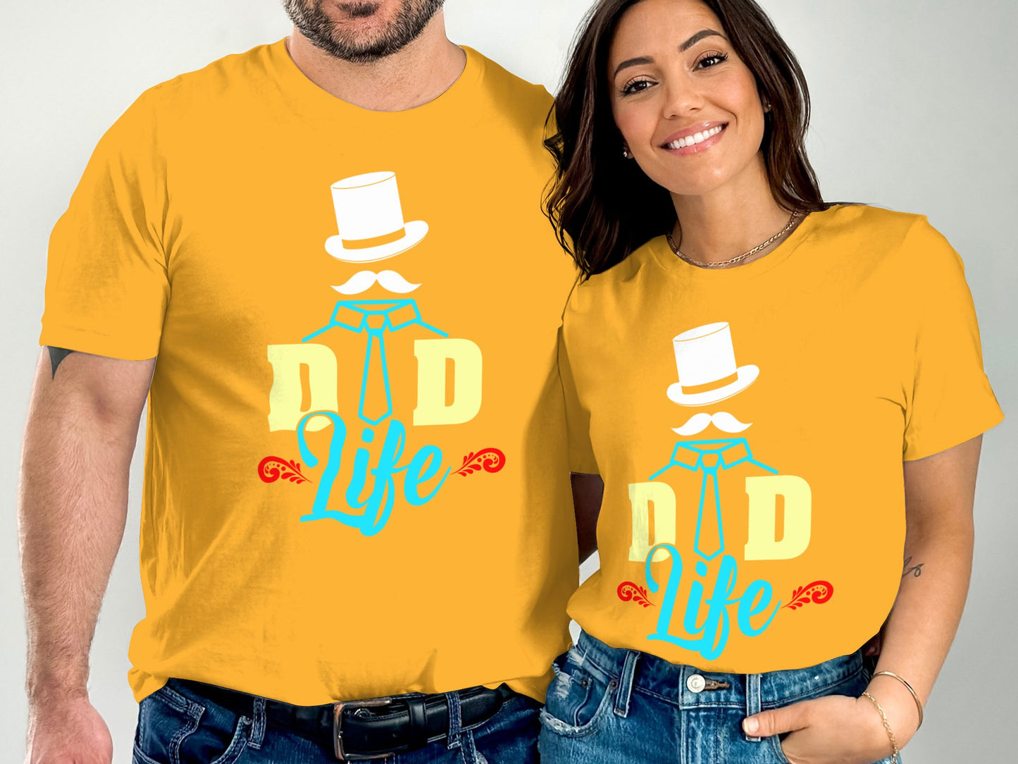 DAD Life Yellow Graphic Tee for Father's Day product
