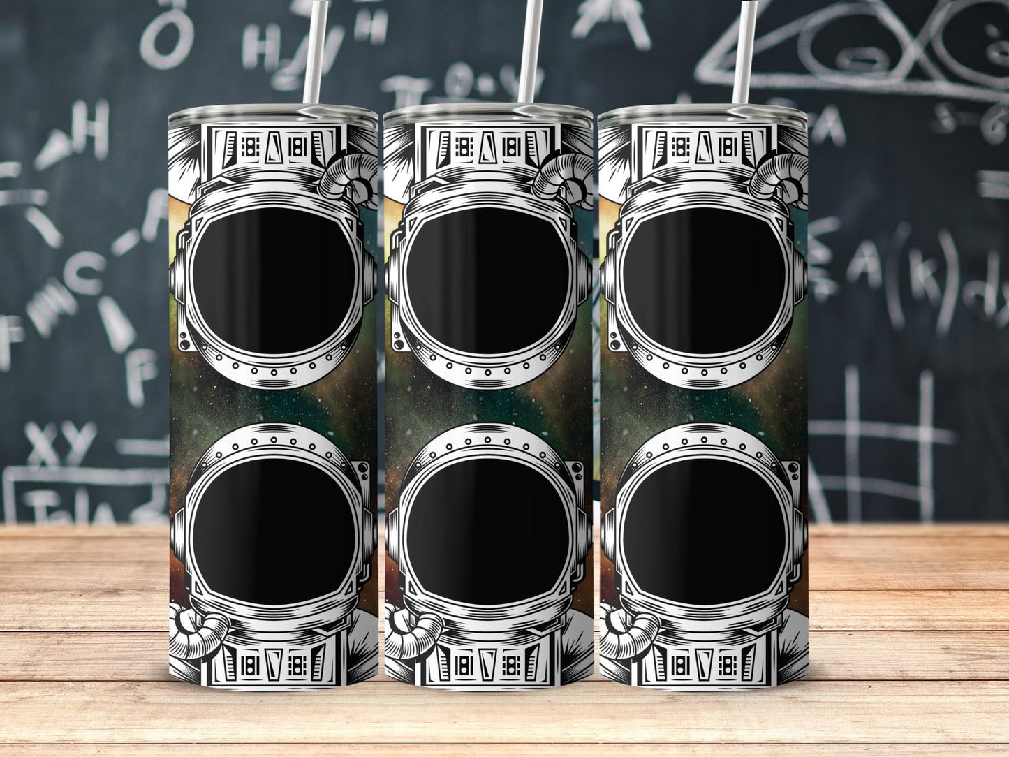 Astronaut Themed Tumbler with Space Background product