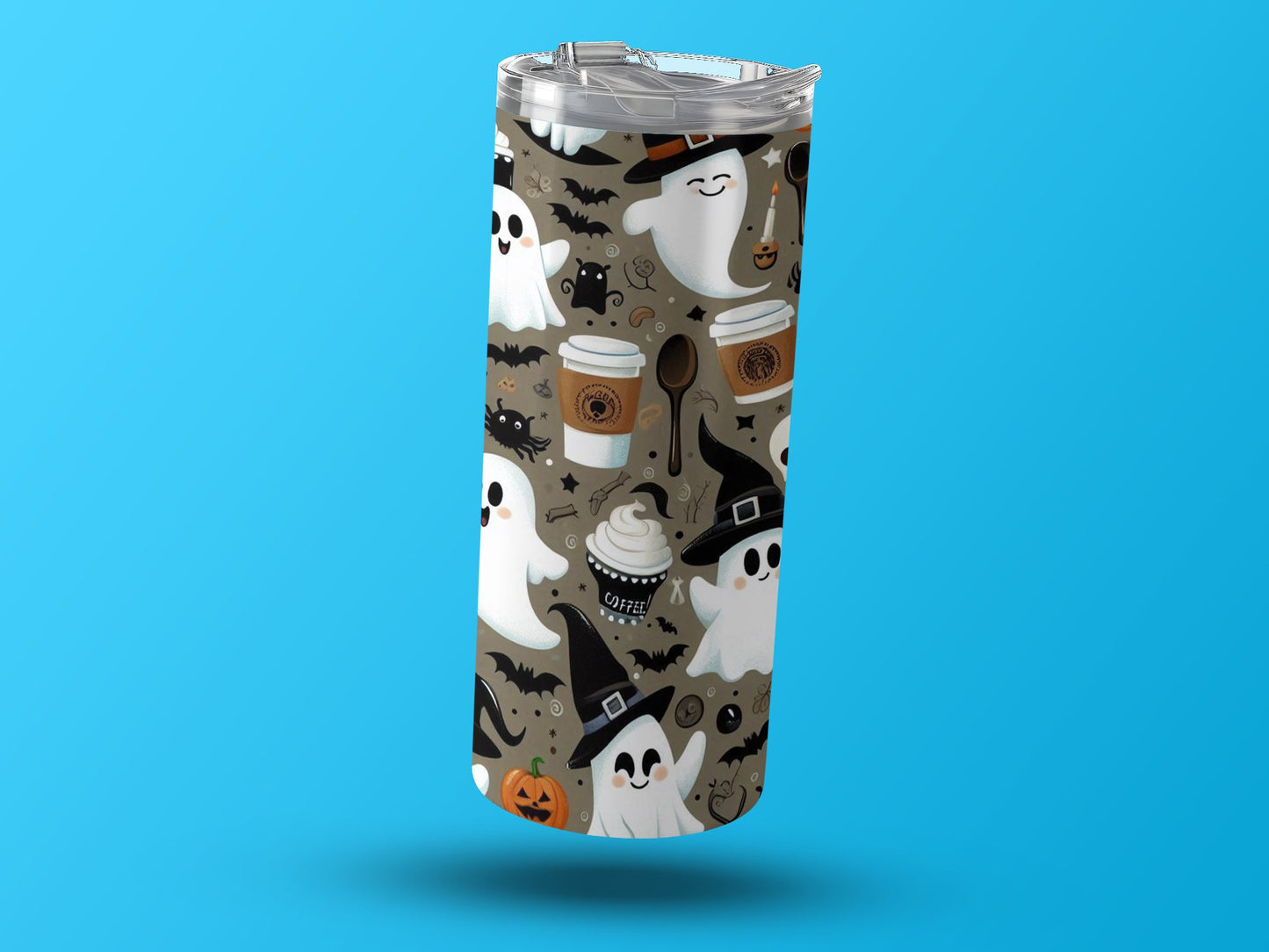Halloween Themed Ghosts With Coffee Tumbler product