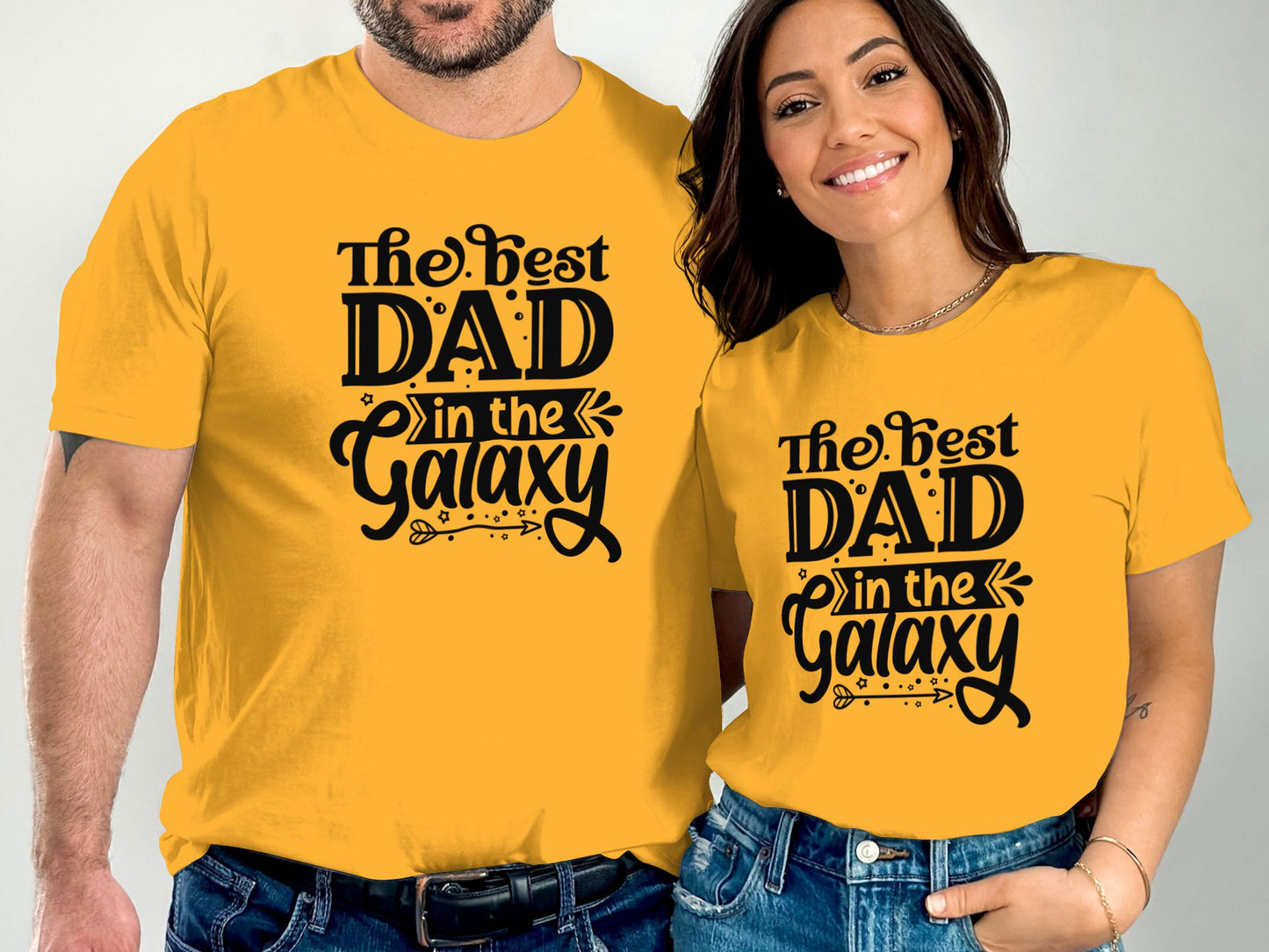 The Best Dad in the Galaxy Printed T-shirt product type