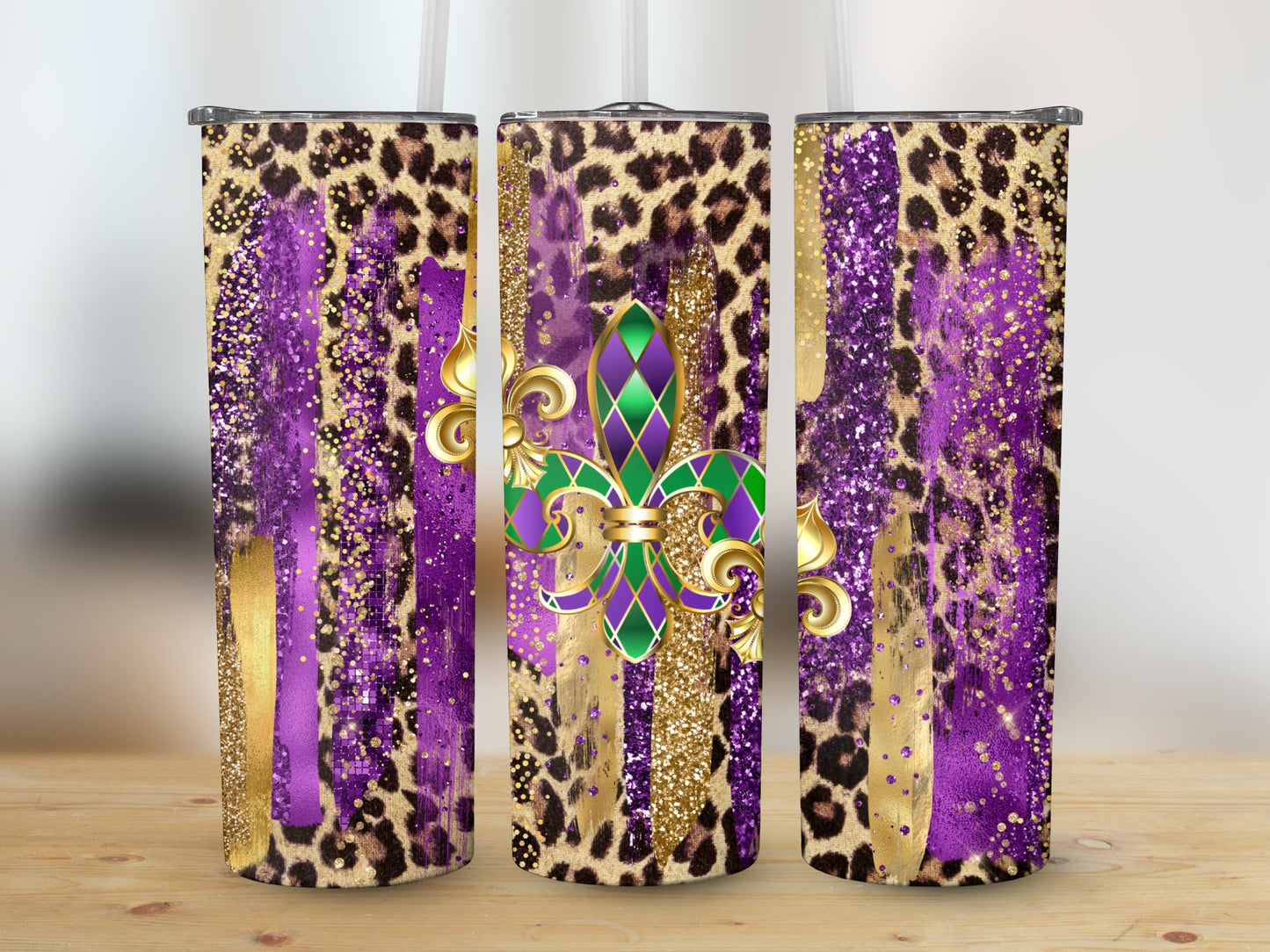 Fleur De Lis Pattern (Mardi Gras Tumbler)