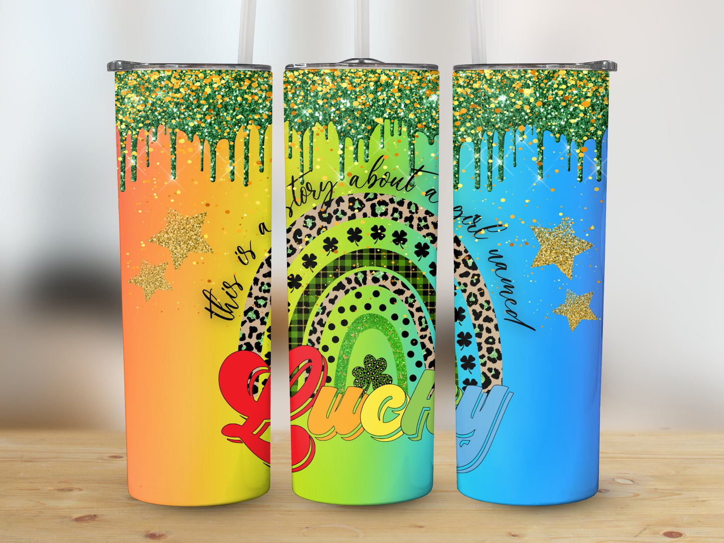 This is a story about a girl named Lucky (St. Patrick's Tumbler)