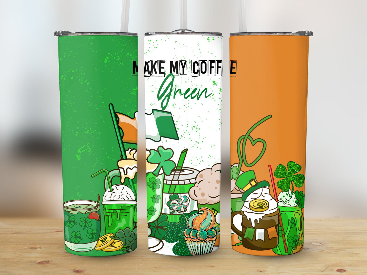 Make my coffee green (St. Patrick's Tumbler)