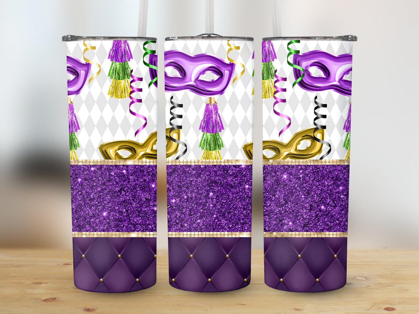 Mardi Glitter Look (Mardi Gras Tumbler)