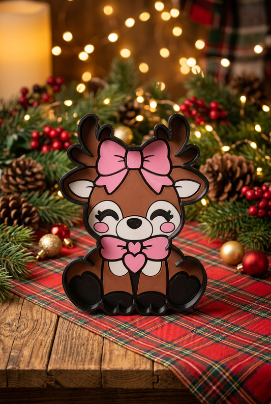 Reindeer Trinket Tray – 3D Printed Christmas Decor
