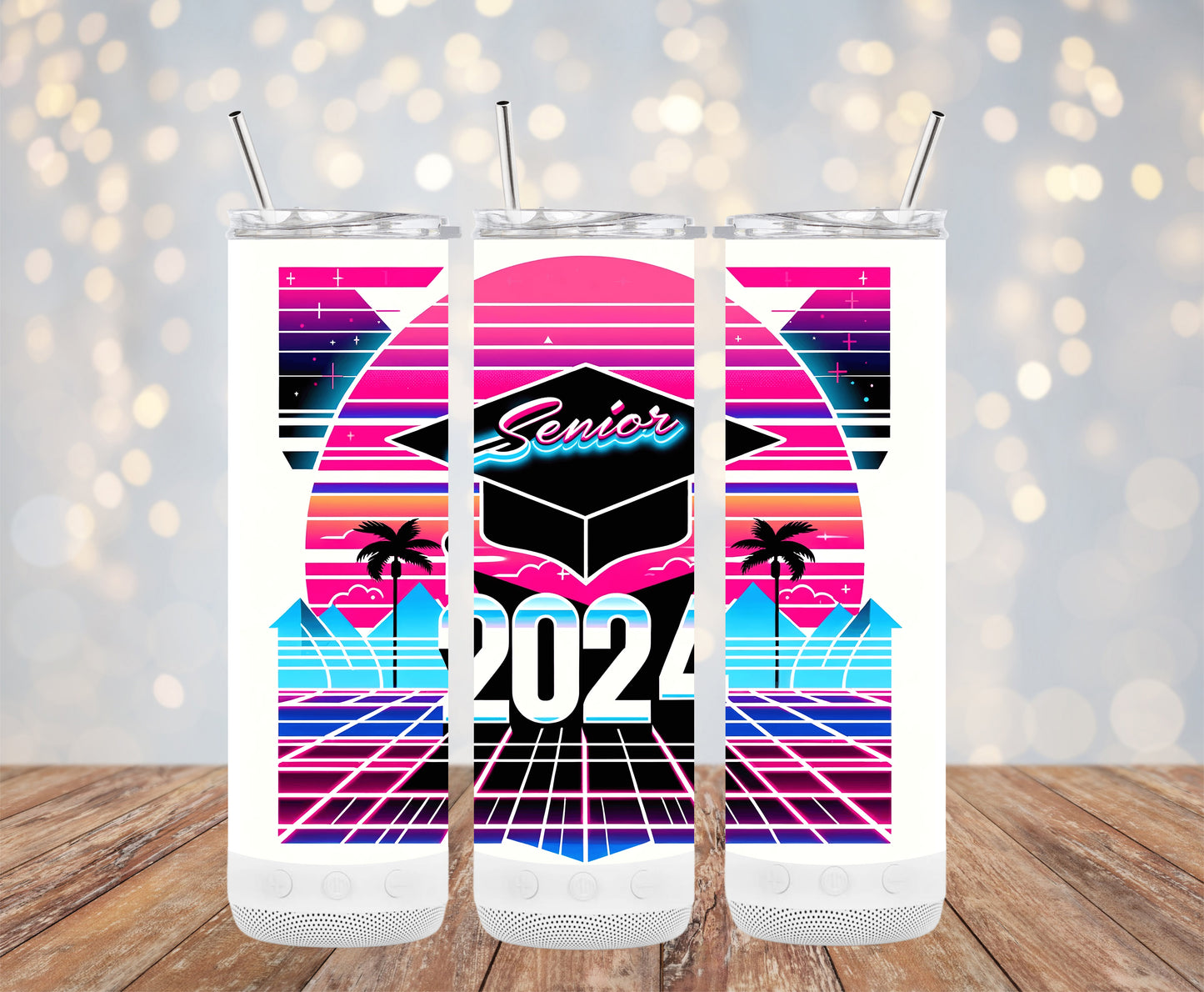 2024 Senior Vaporwave (Graduation Tumbler)
