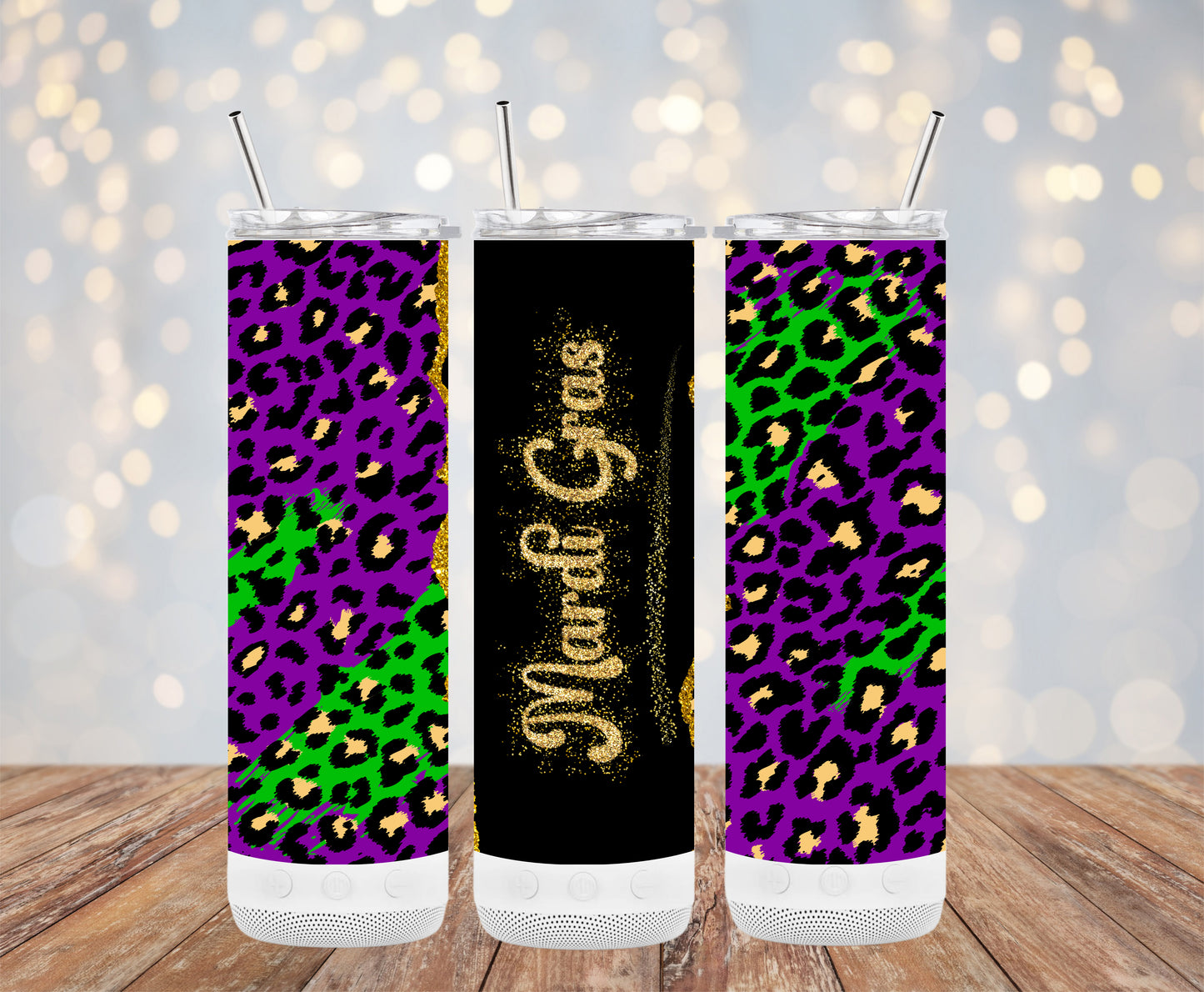 Mardi Gras Leopard Skin (Mardi Gras Tumbler)