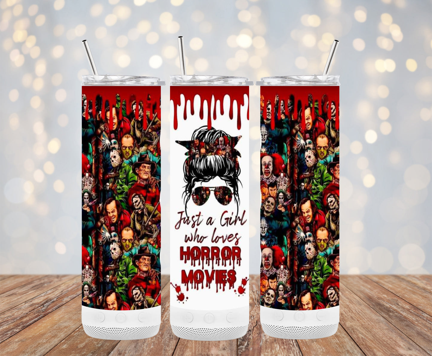Just a Girl who loves Horror Movies (Halloween Tumblers)