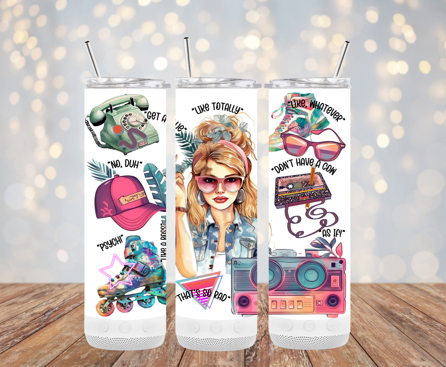 80's Vibes with Sayings (POP Culture Tumbler)