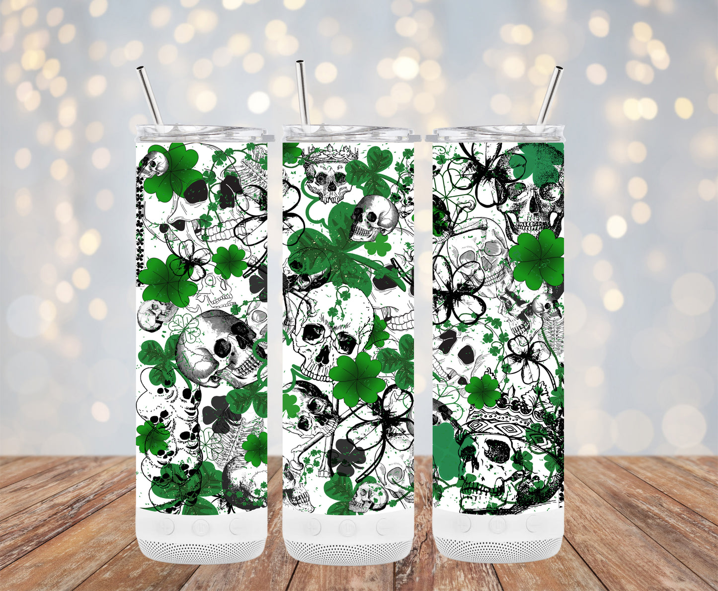 Skulls Shamrocks (St. Patrick's Tumbler)