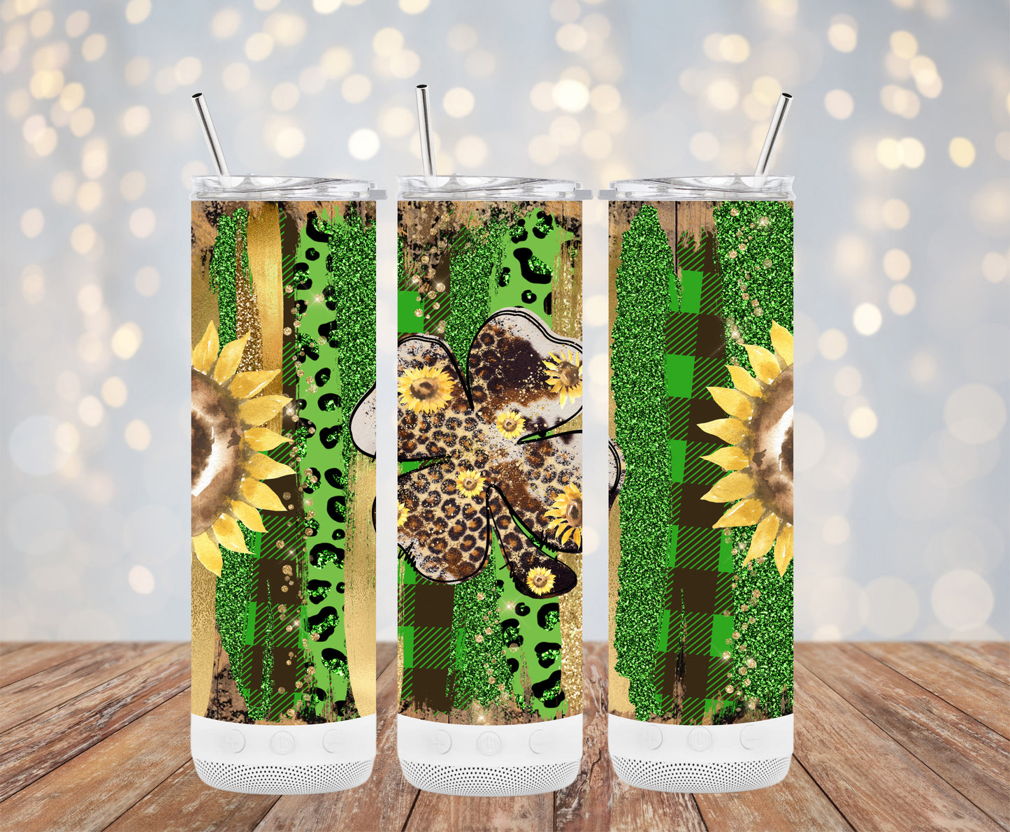 Rustic Clover Sunflowers (St. Patrick's Tumbler)