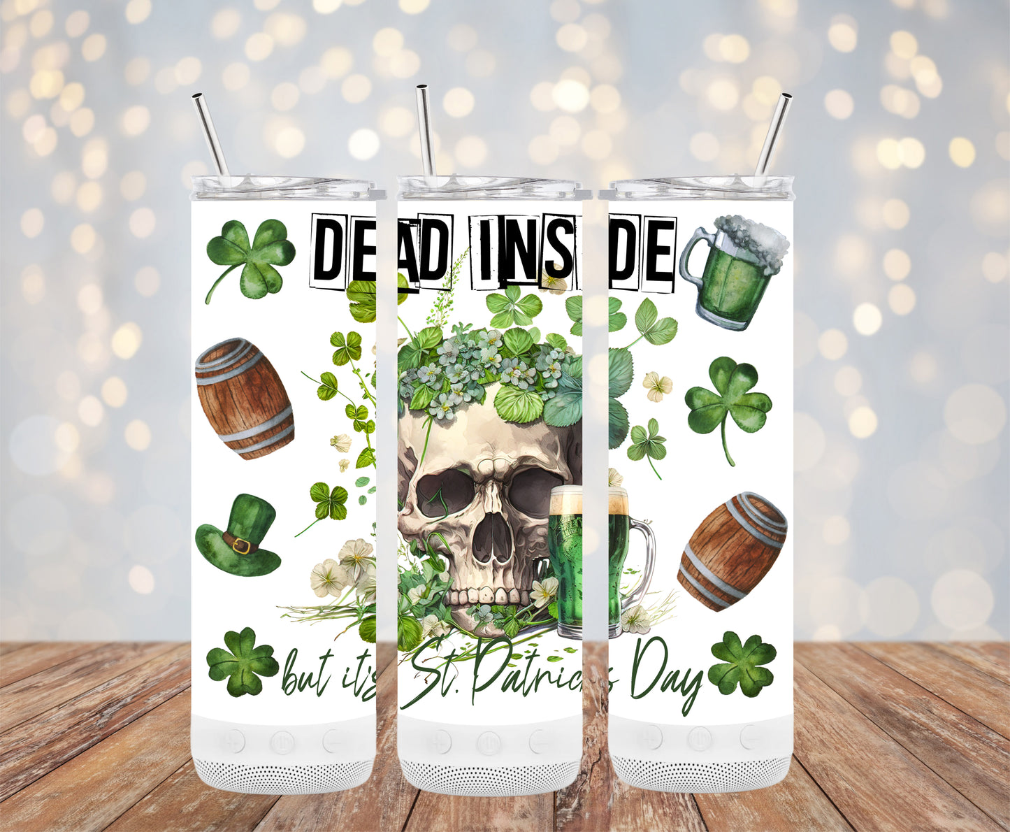 Dead Inside but it's St. Patrick's Day (St. Patrick's Tumbler)