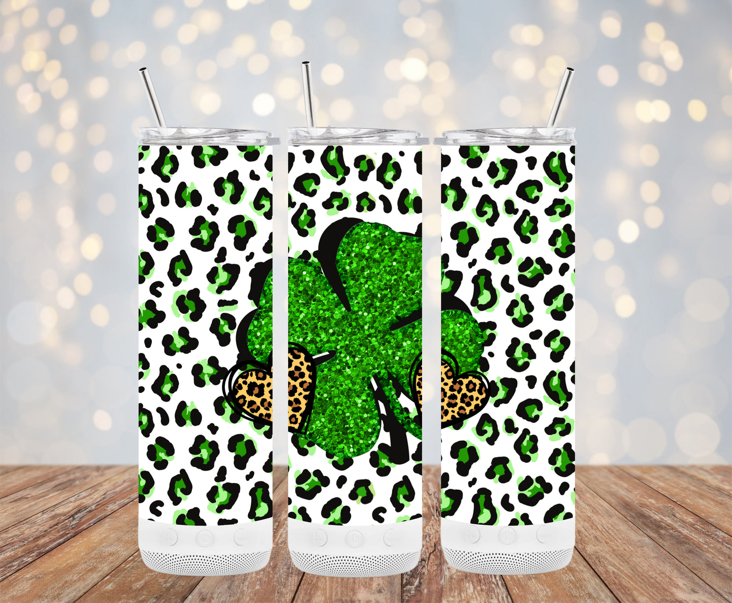 Shamrock Heart Leopard (St. Patrick's Tumbler)