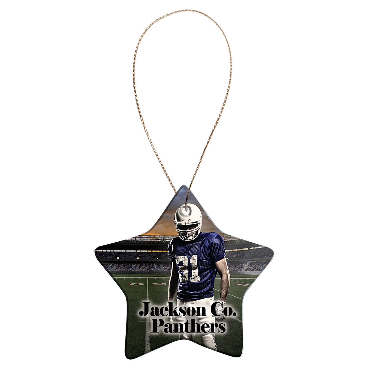 3 1/8" White Sublimatable Star Ceramic Ornament