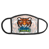 6" x 5" Medium Sublimatable Face Mask with Black Trim & Ear Loops