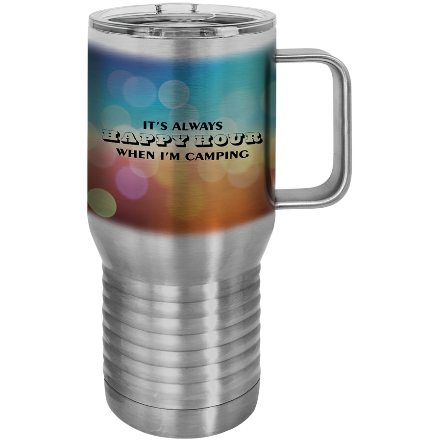 Sublimatable Polar Camel 20 oz. Stainless Steel Travel Mug w/Slider Lid