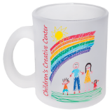 10 oz. Sublimatable Frosted Glass Mug with Handle