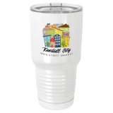Sublimatable Polar Camel 30 oz. White Vacuum Insulated Tumbler w/Lid