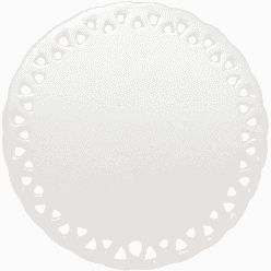 4" White Sublimation Round Doily Ceramic Ornament