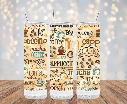 Mocha Coffee Espresso Text Design Tumbler product type
